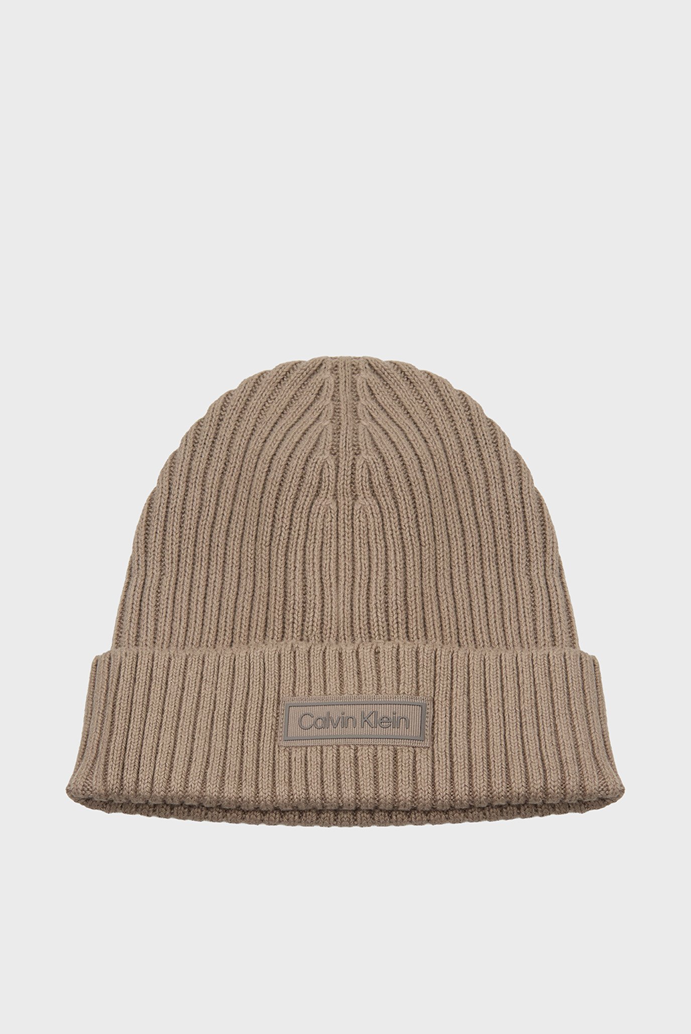 Шапка PATCH CHUNKY RIB COTTON BEANIECalvin Klein Шапка PATCH CHUNKY RIB COTTON BEANIE 1
