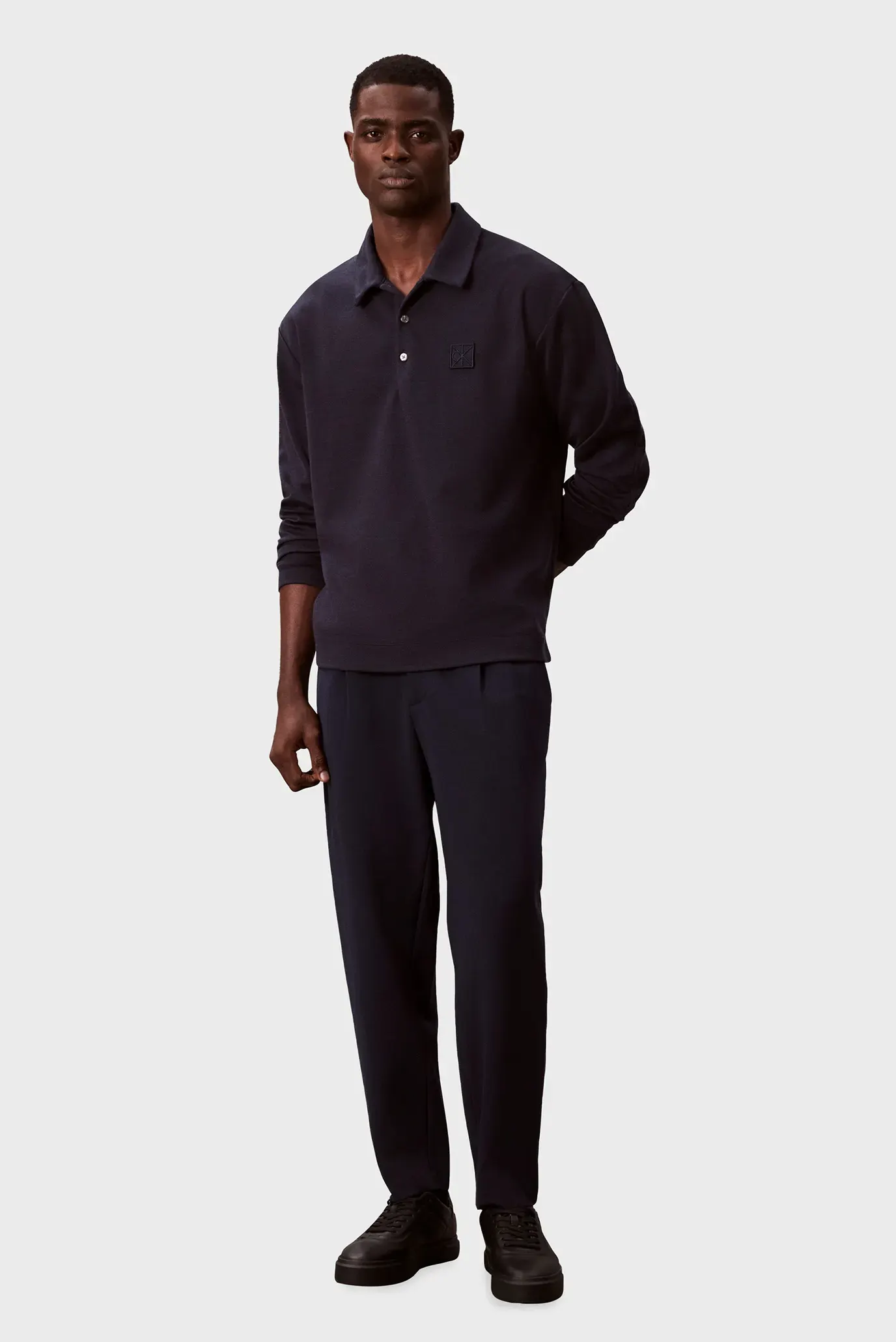 Штаны SLIM TAPERED KNIT PLEATED PANT 1