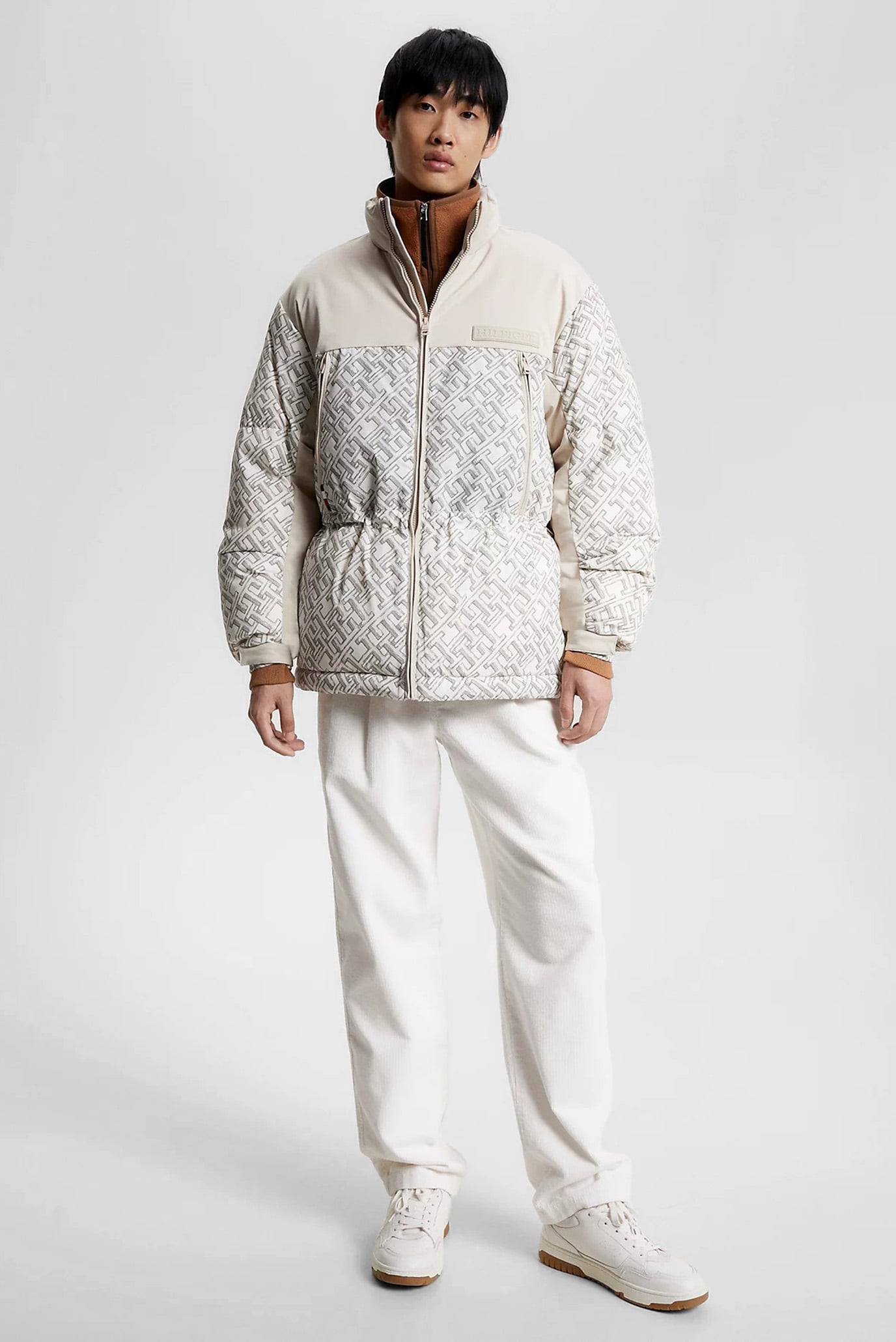 Мужская белая куртка с узором NEW YORK MONOGRAM PRT MID LENGTH 2