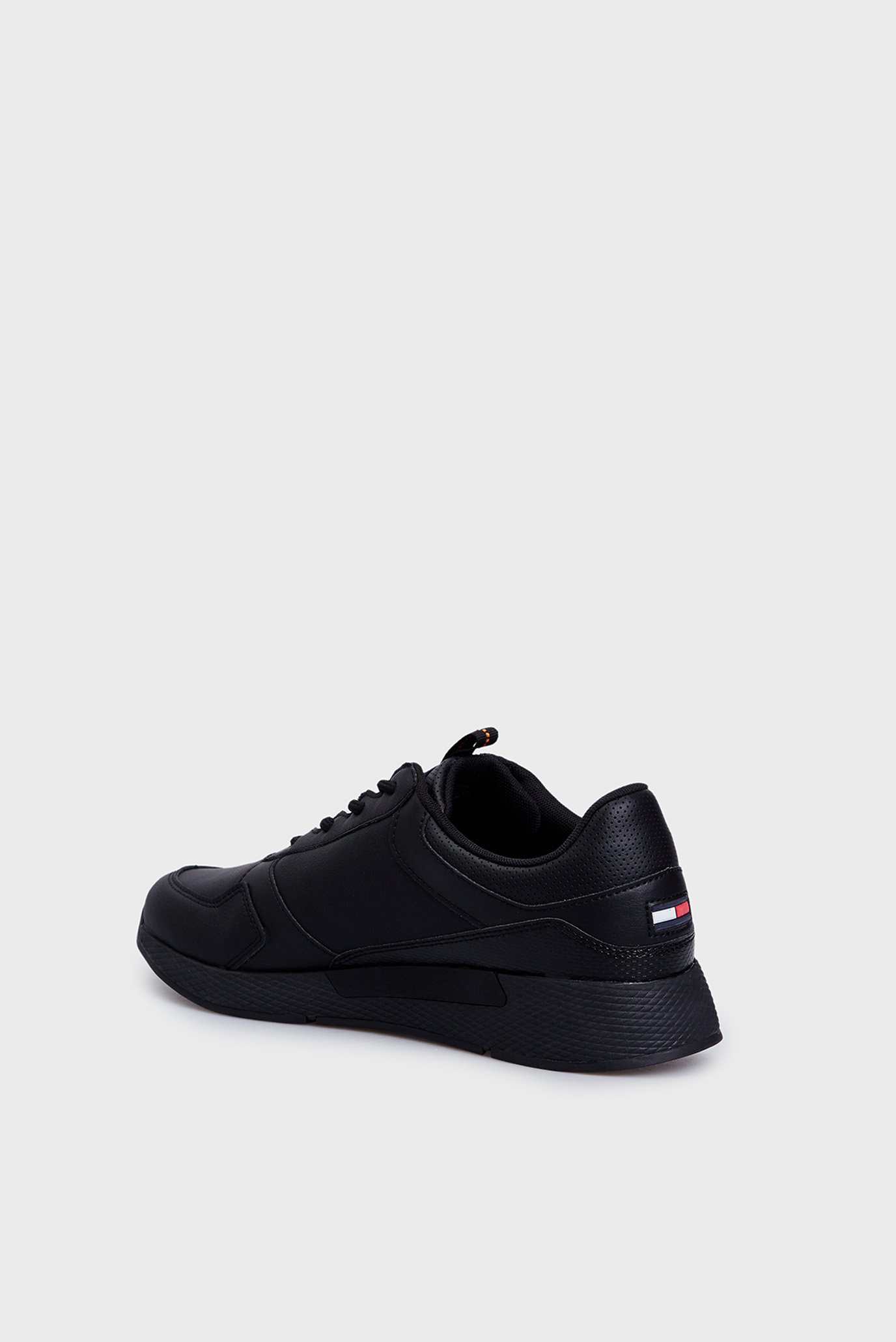 Мужские черные кожаные кроссовки TOMMY JEANS FLEXI RUNNER 10