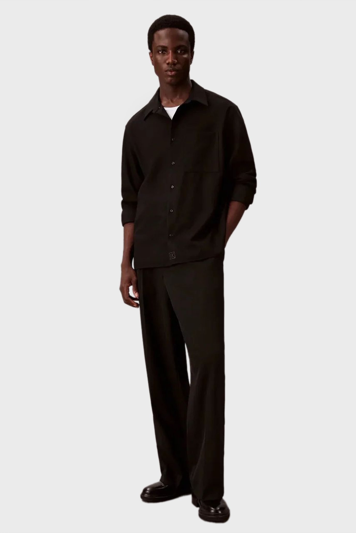 Рубашка LS SOLID SILK WOOL EASY SHIRT 2