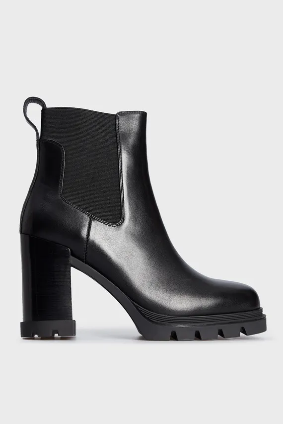 Женские черные кожаные ботильоны Rujiena PRPY