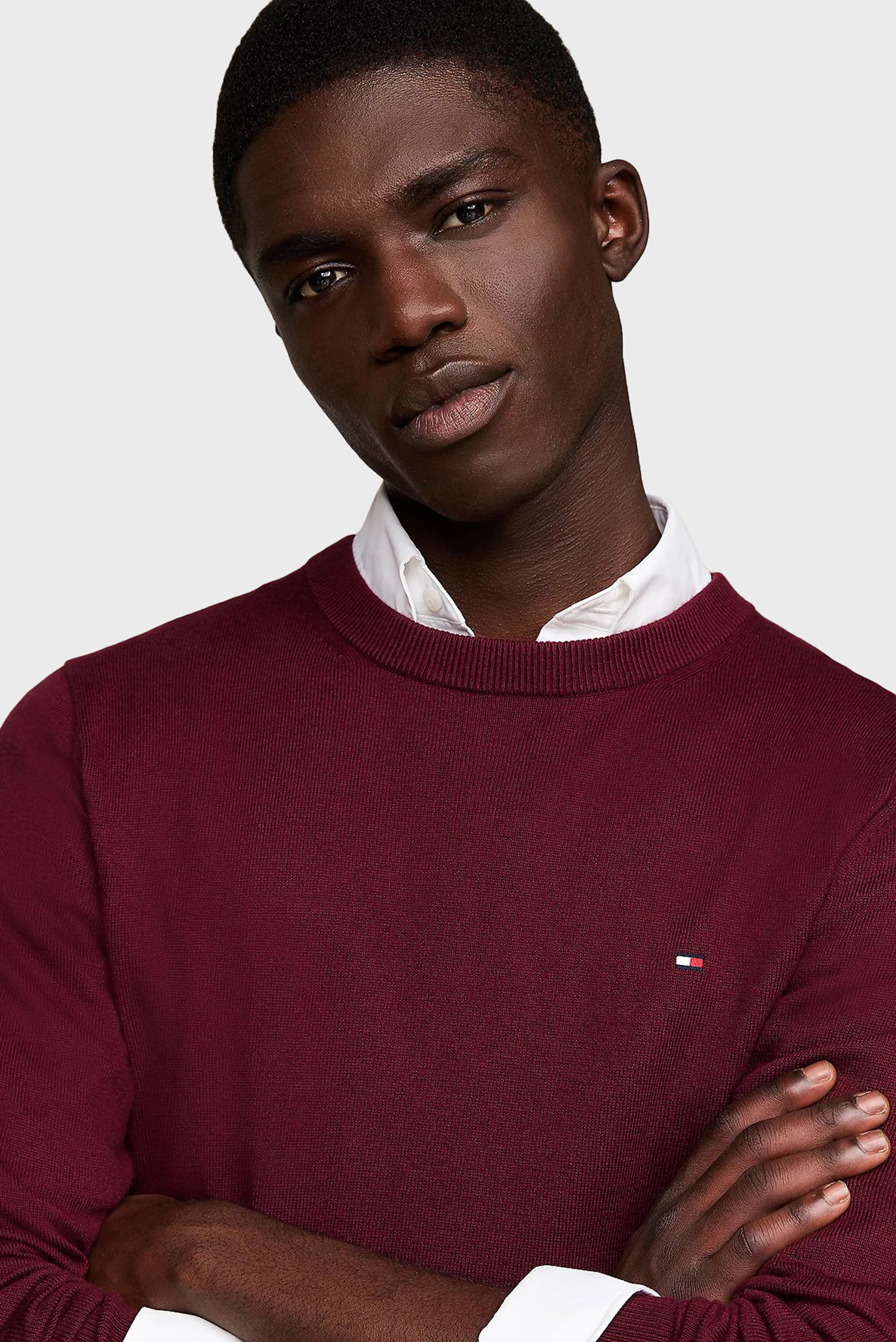 Мужской бордовый джемпер PIMA ORG CTN CASHMERE CREW NECK 4