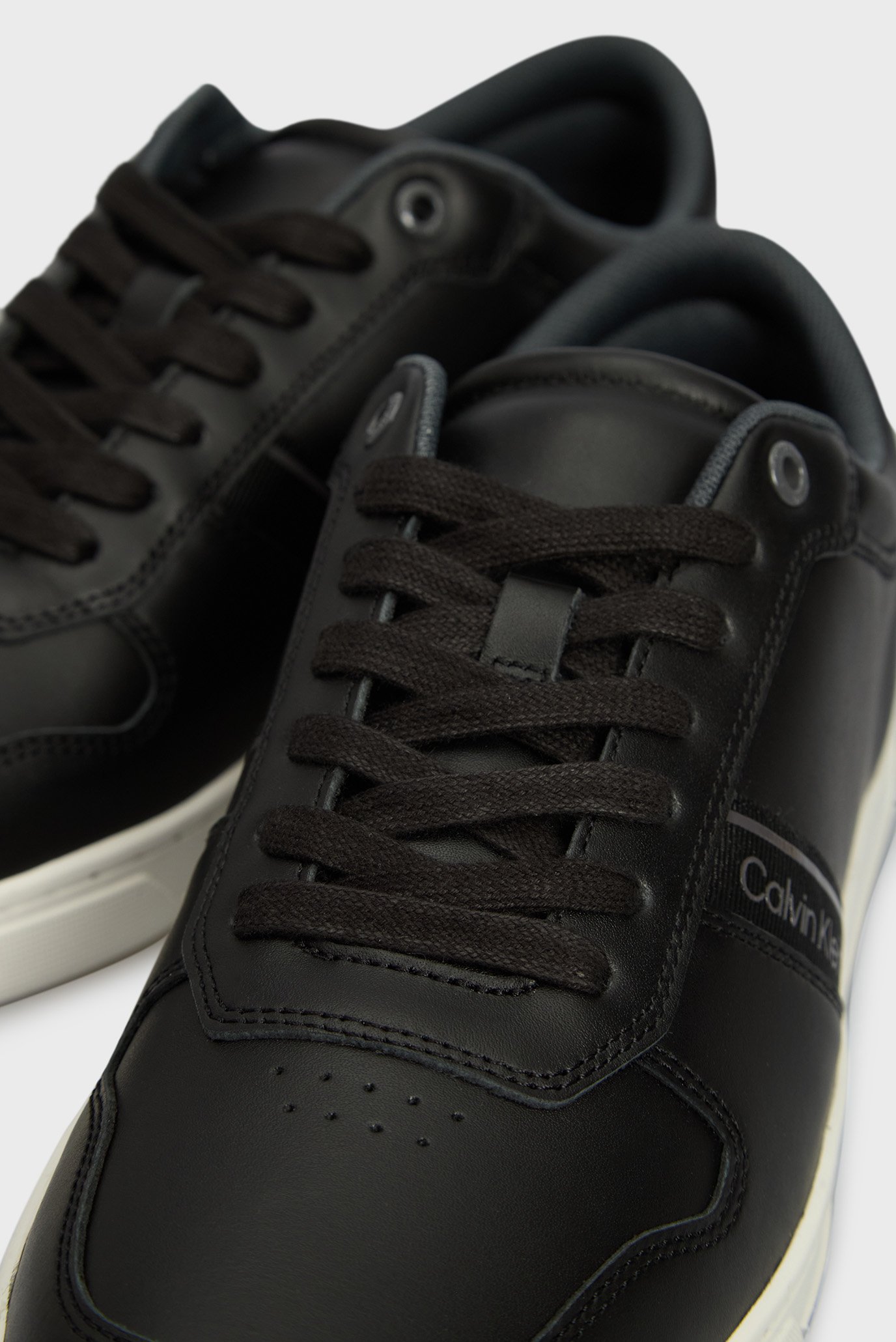 Мужские черные кожаные сникерсы LOW TOP LACE UP LOGO 2