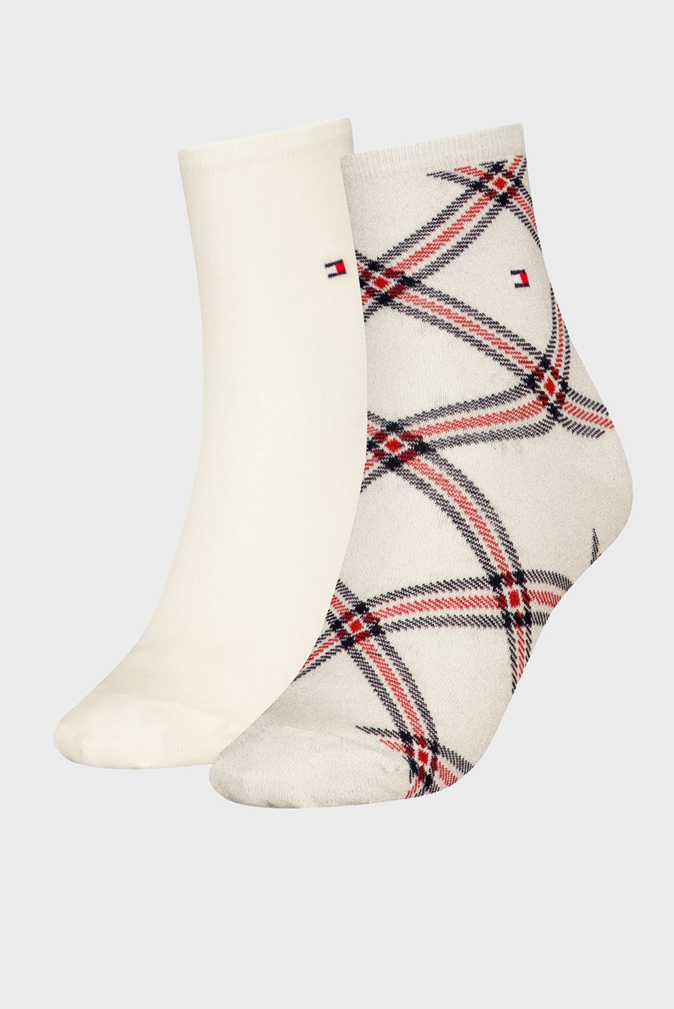 Носки/TH WOMEN SHORT SOCK 2P LUREX PLAID 1