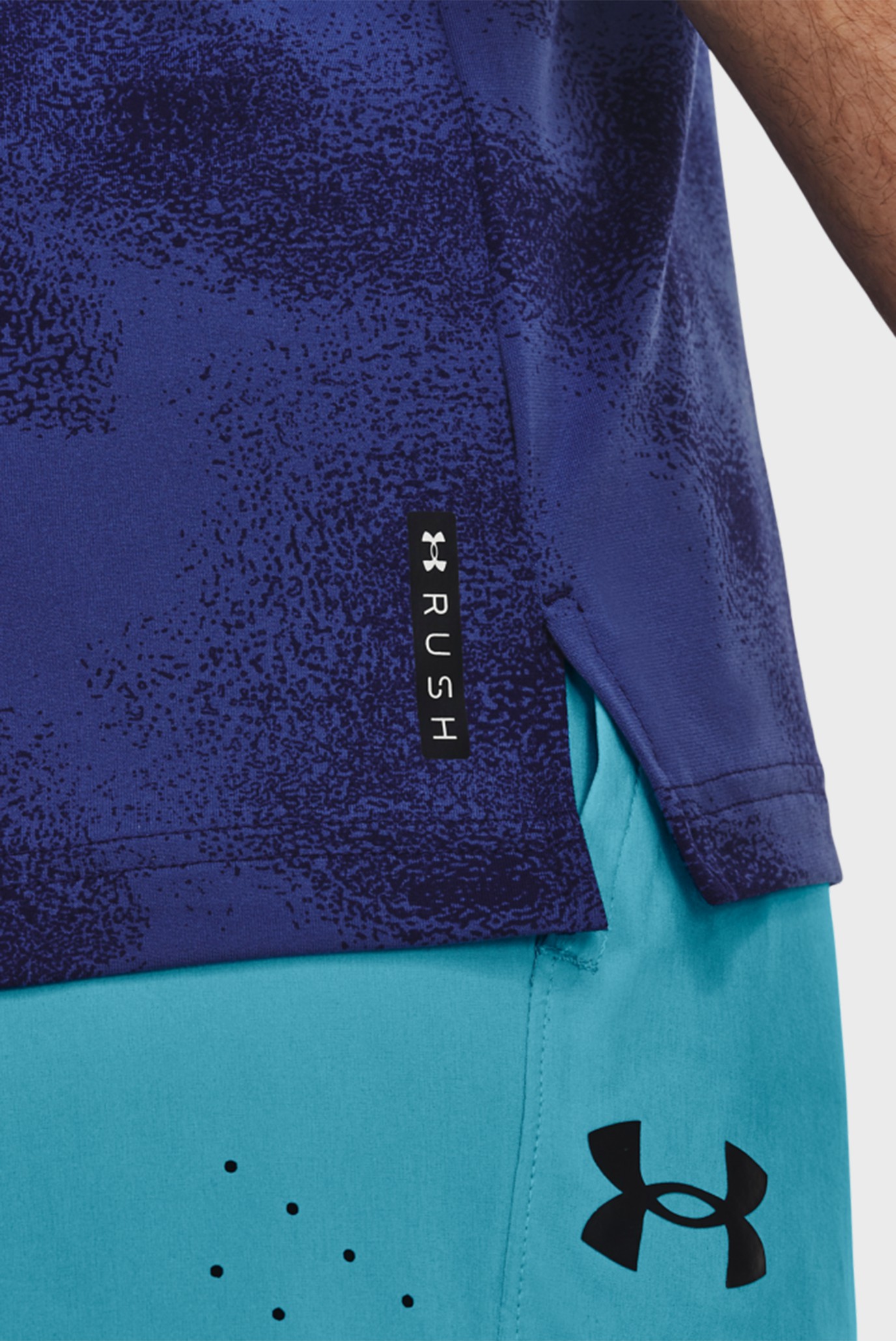 Мужская темно-синяя футболка UA Rush Energy Print SS 4