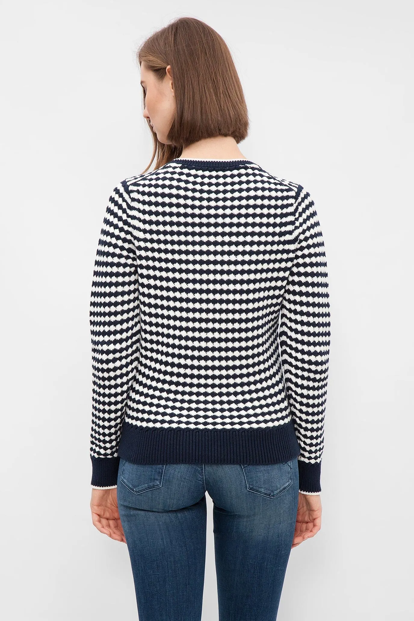 Женский темно-синий джемпер 3