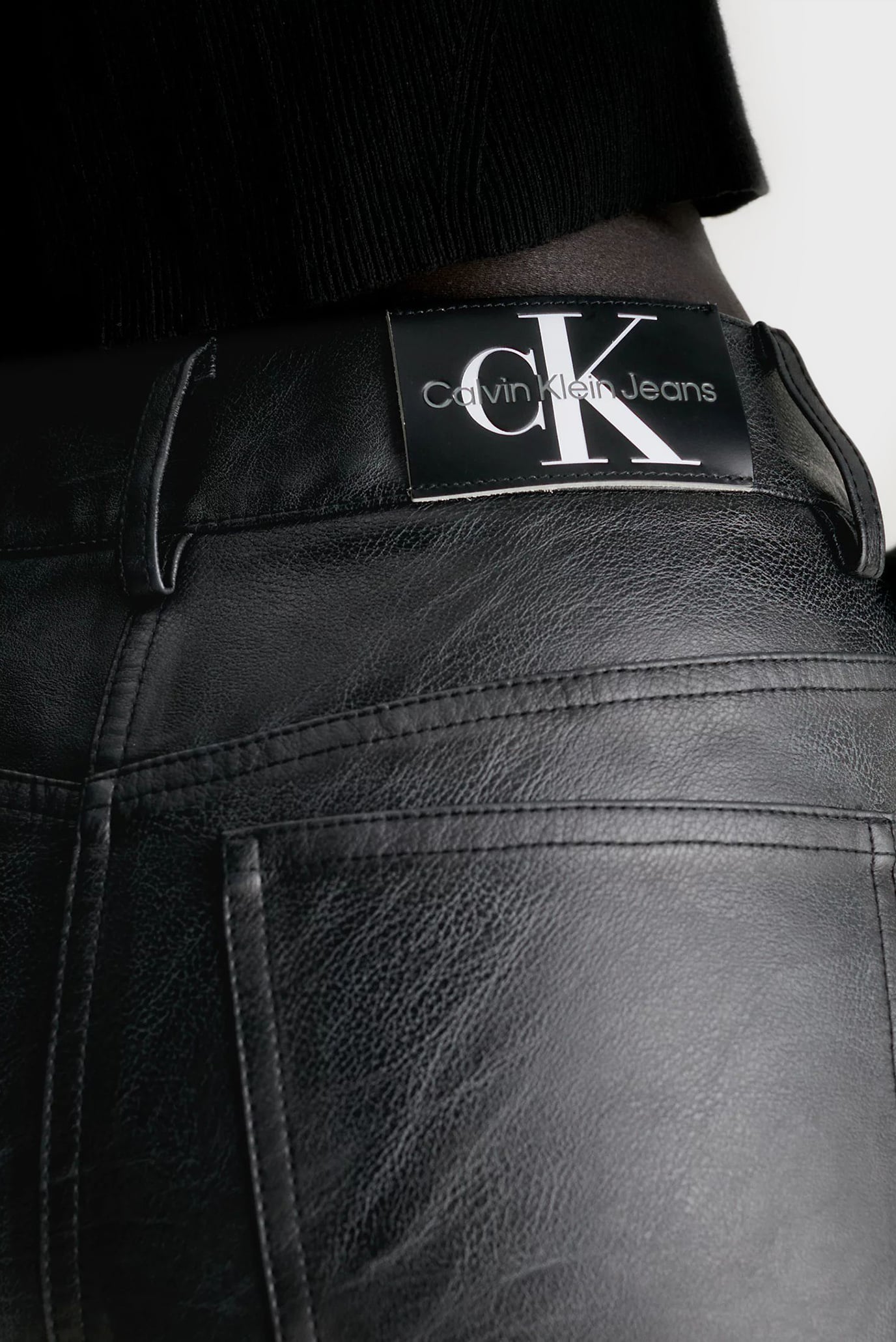 Штаны FAUX LEATHER HIGH RISE STRAIGHT 5