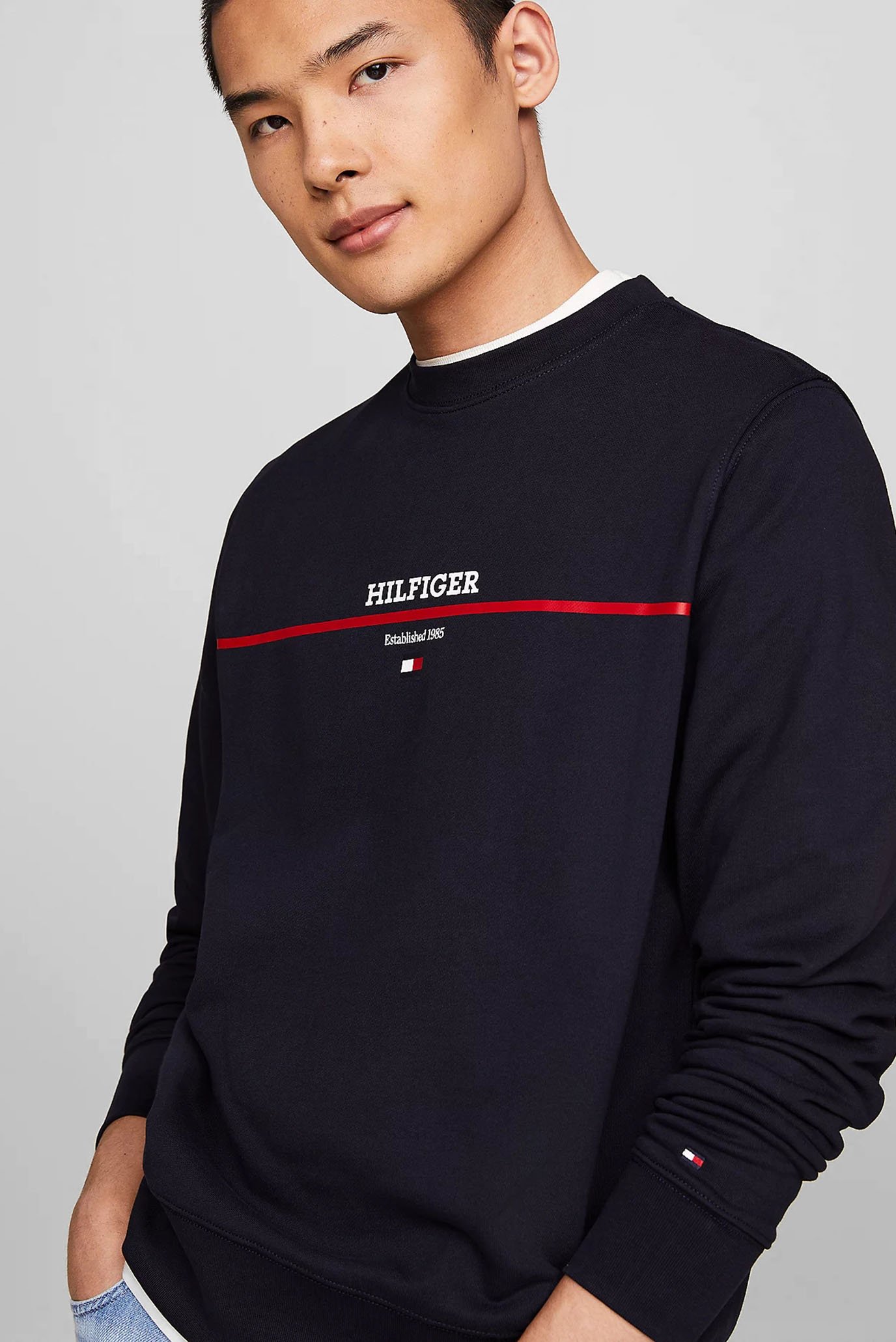 Свитшот/HILFIGER STRIPE TERRY SWEATSHIRT 1