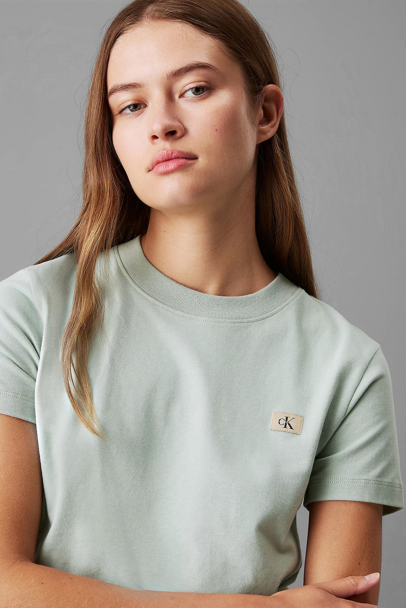 Футболка WOVEN LABEL PEACHED BABY TEECalvin Klein Jeans Футболка WOVEN LABEL PEACHED BABY TEE 4