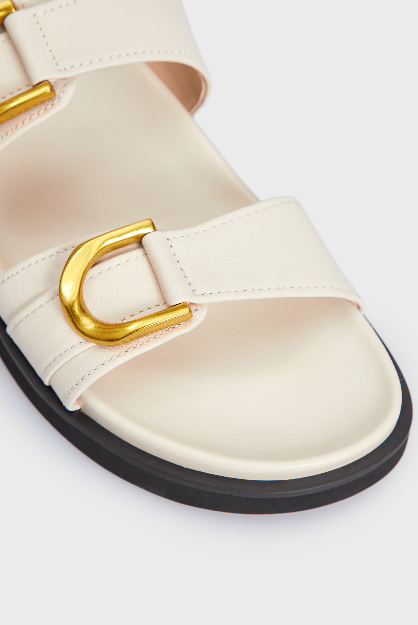 Женские белые кожаные слайдеры Leonna 10