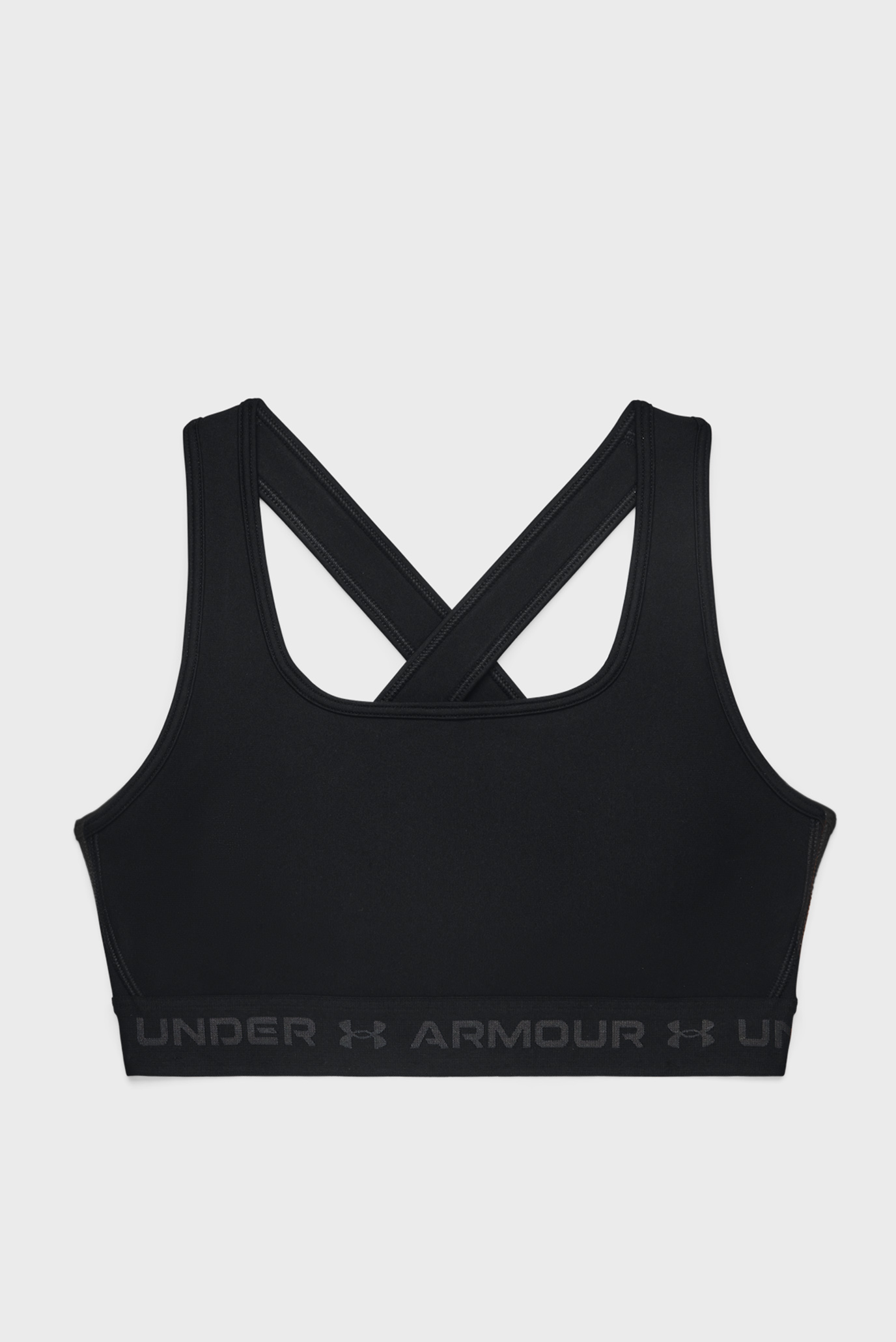 Женский черный топ UA Crossback Mid Bra 11