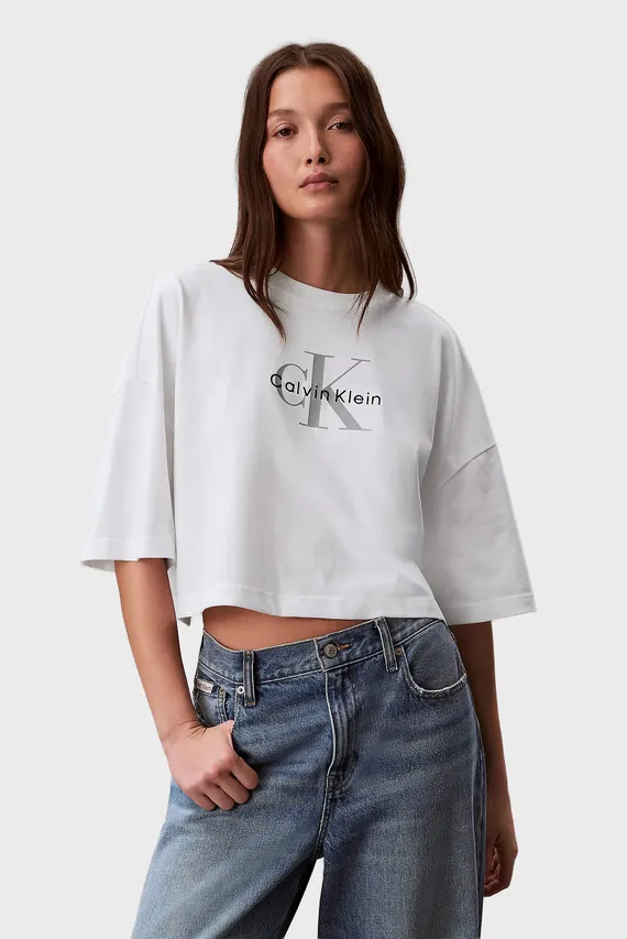 Футболка SS BOXY CROP MONOLOGO TEE Calvin Klein Jeans