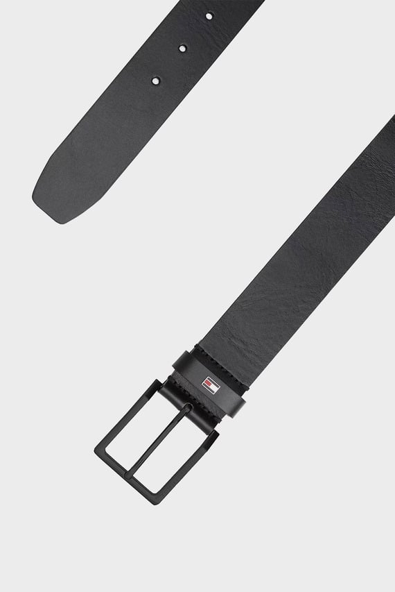 Мужской черный кожаный ремень ADAN 3.5 EXT Tommy Hilfiger