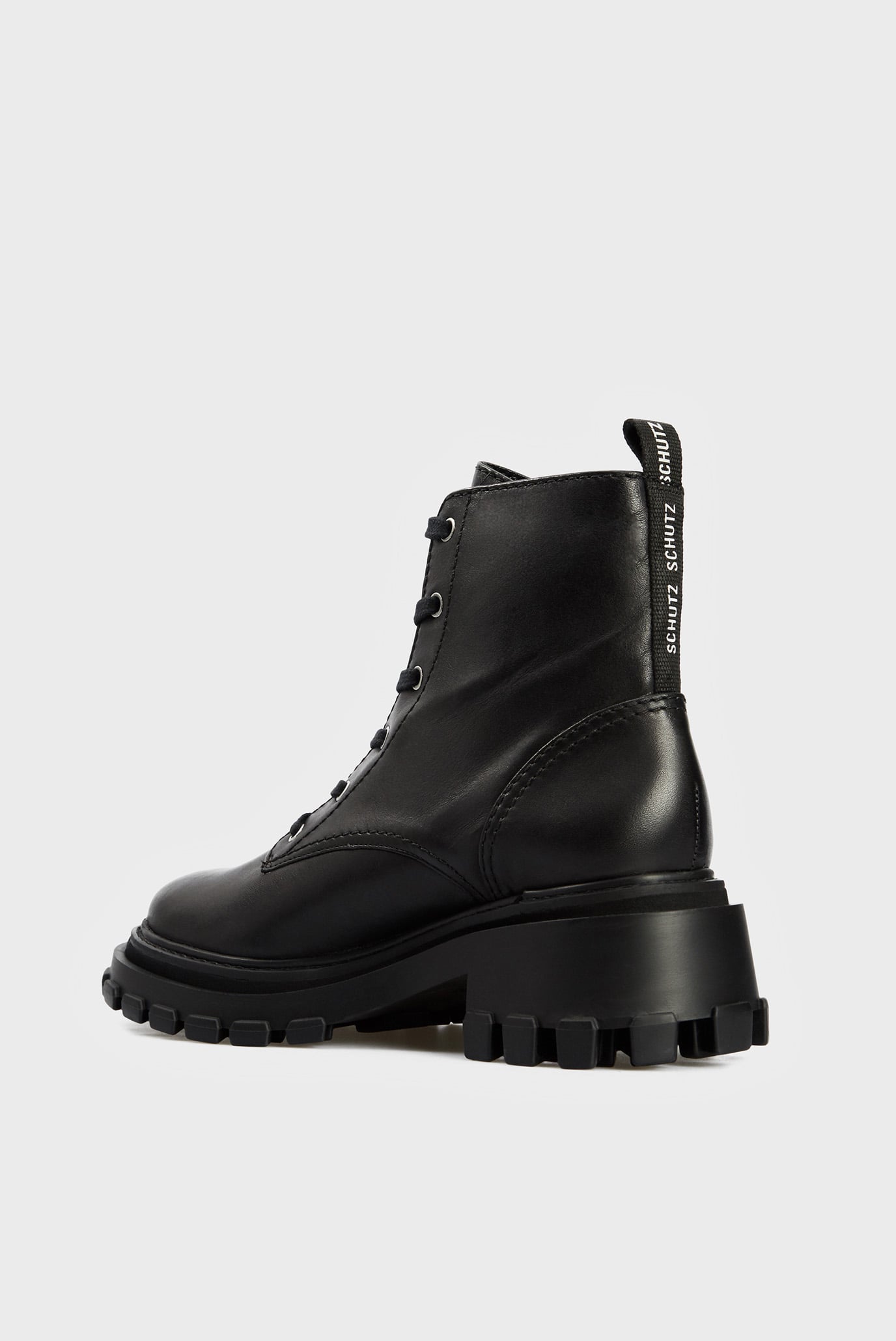 Женские черные кожаные ботинки 5