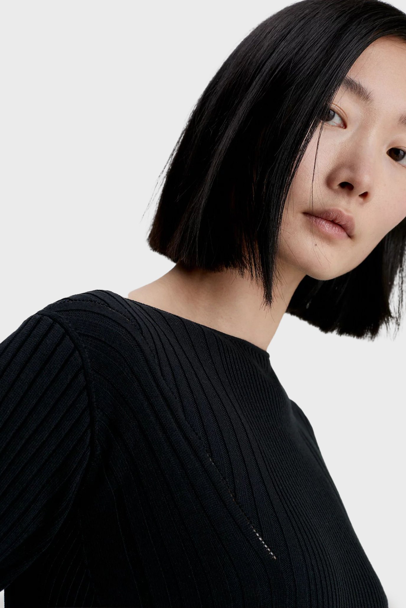 Женское черное платье ICONIC RIB OPEN BACKCalvin Klein Женское черное платье ICONIC RIB OPEN BACK 8