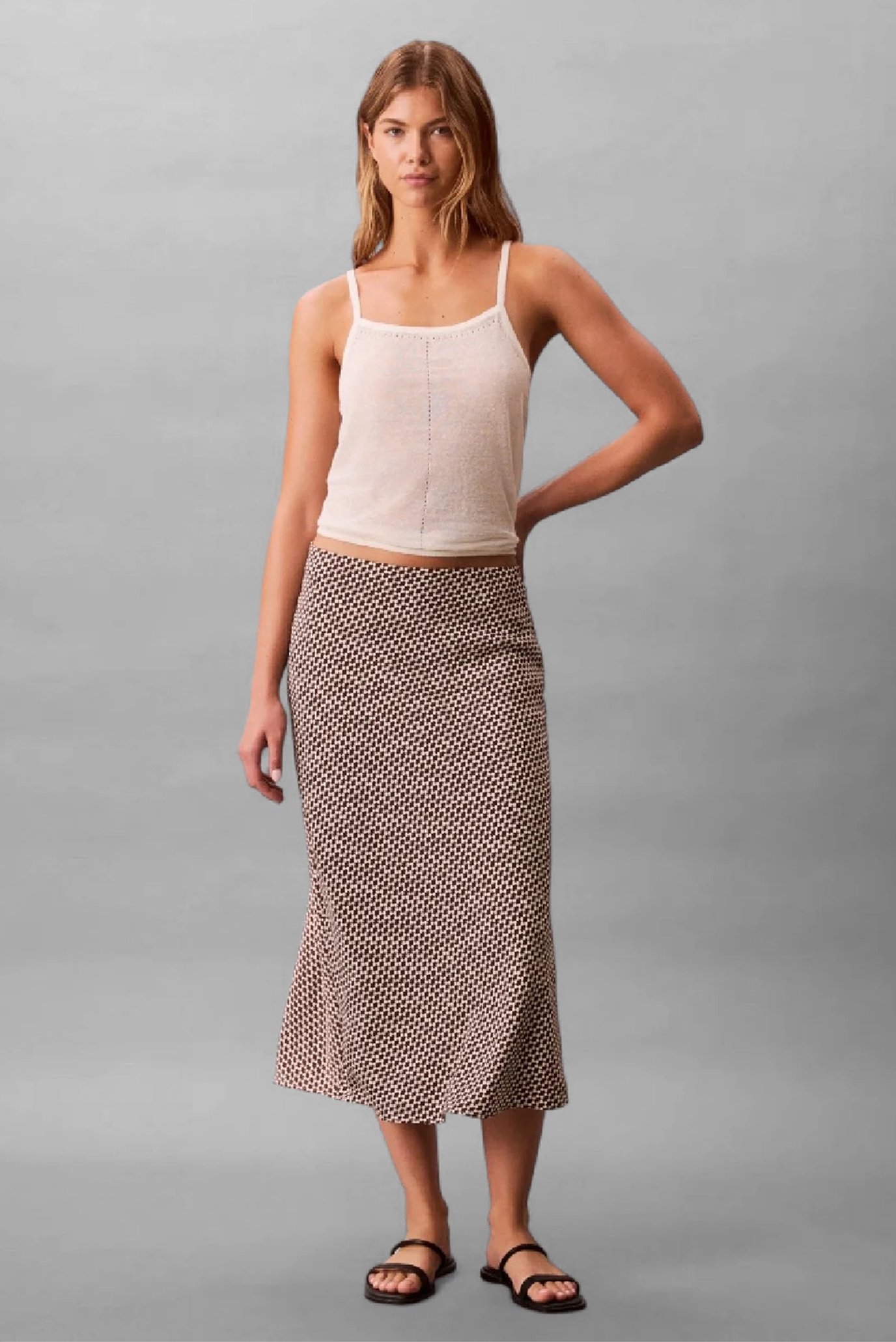 Юбка PRINTED CREPE SLIP M 1