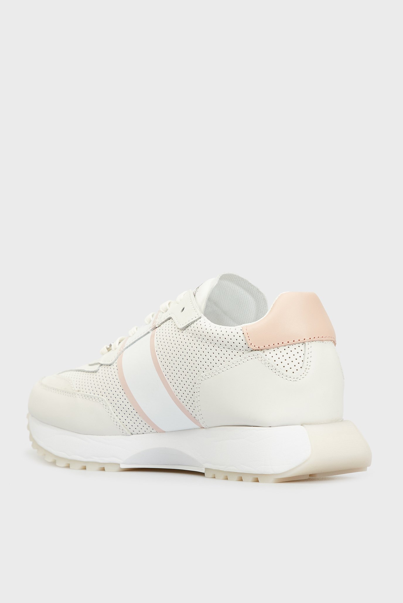 Женские белые кожаные кроссовки SKIVED RUNNER Calvin Klein HW0HW00810 ...