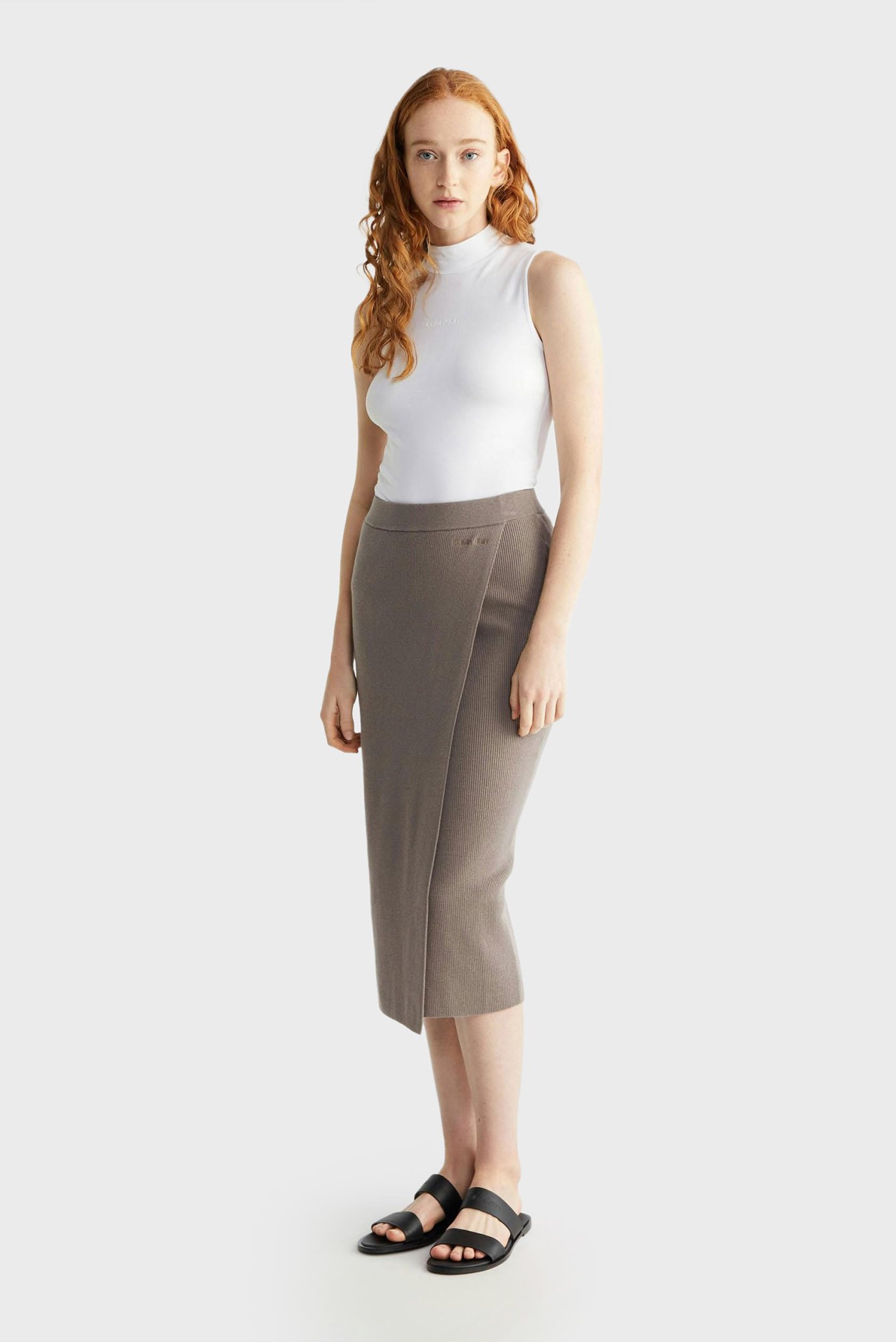 Юбка RIB FITTED SKIRTCalvin Klein Юбка RIB FITTED SKIRT 5