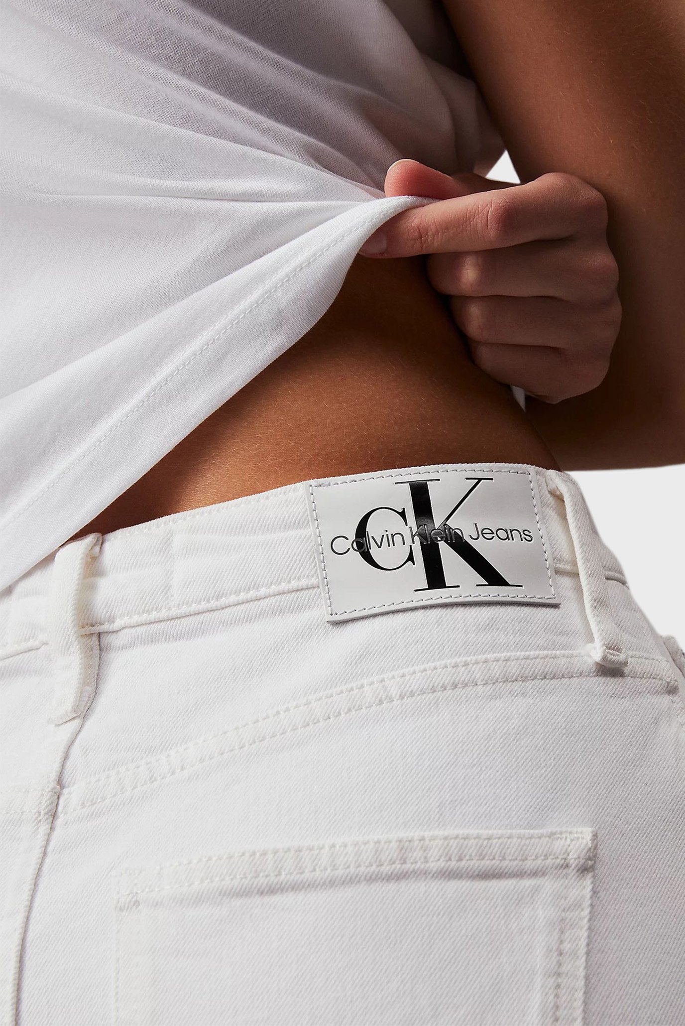 Женская белая джинсовая юбка HR A-LINE MINI 4