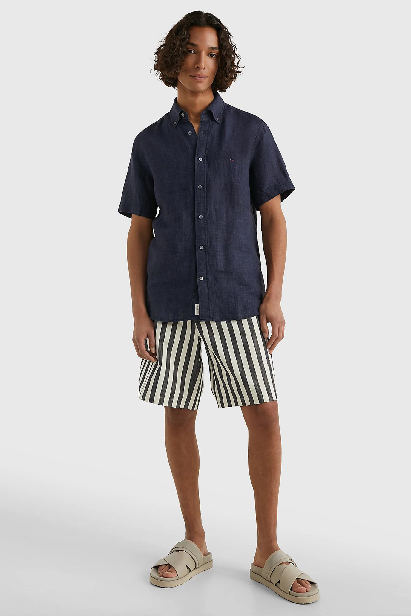 Рубашка с коротким рукавом PIGMENT DYED LINEN RF SHIRT S S 7