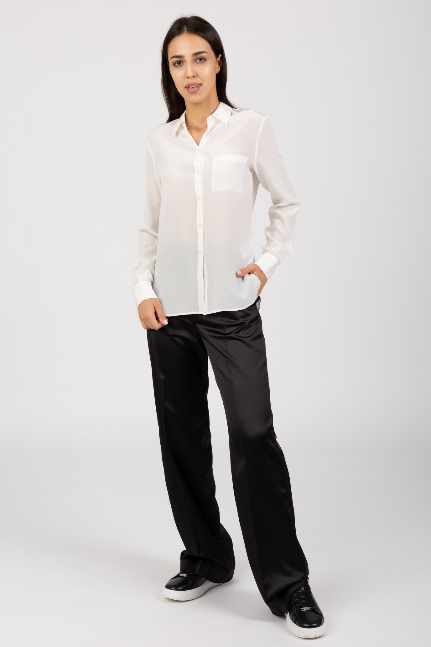 Блузка SILK POCKET BLOUSE 5