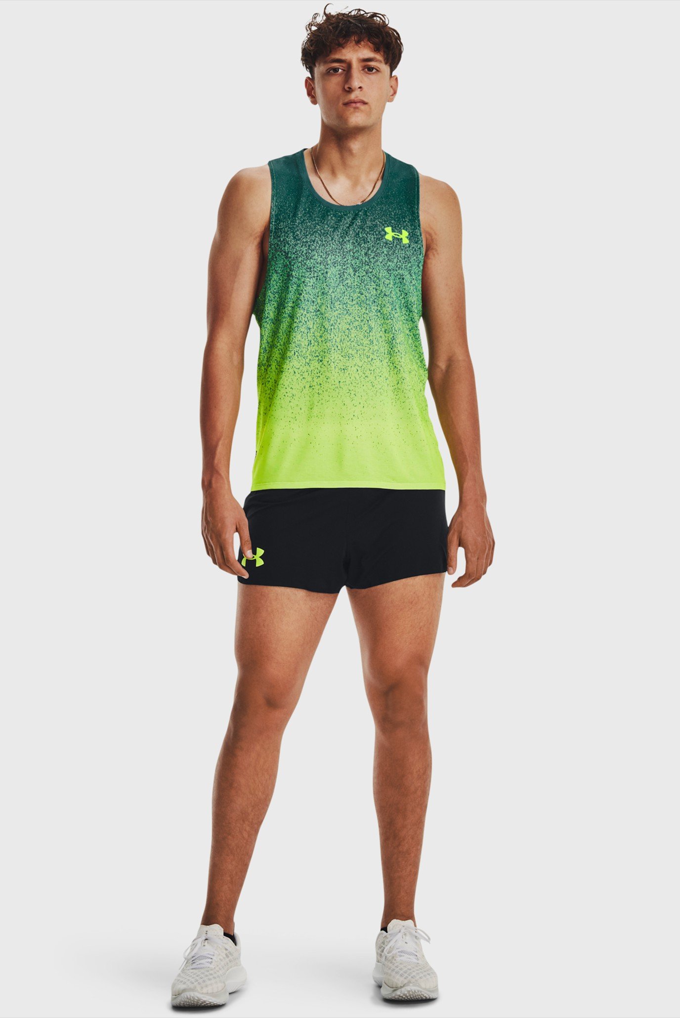 Мужская зеленая майка UA RUSH CICADA SINGLET 3