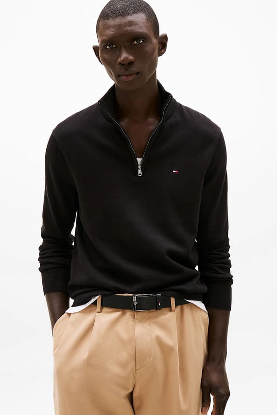 Свитер ESSENTIAL COTTON ZIP MOCK