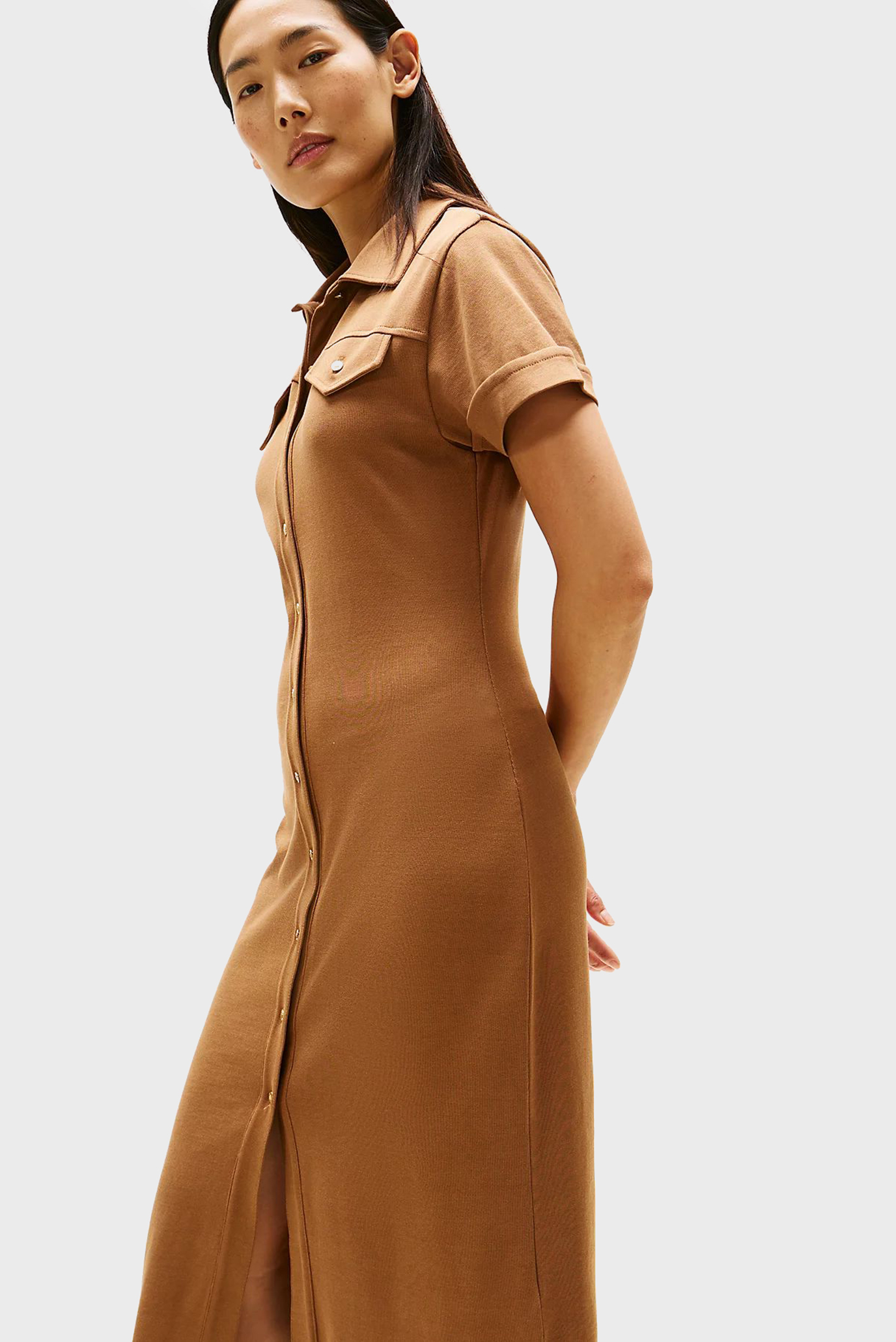 Платье/GOLD BUTTON MIDI SHIRT DRS 3