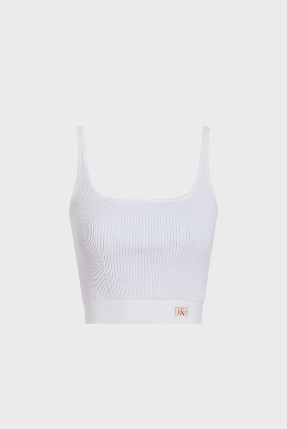 Женский белый топ SWEATER BRALETTE