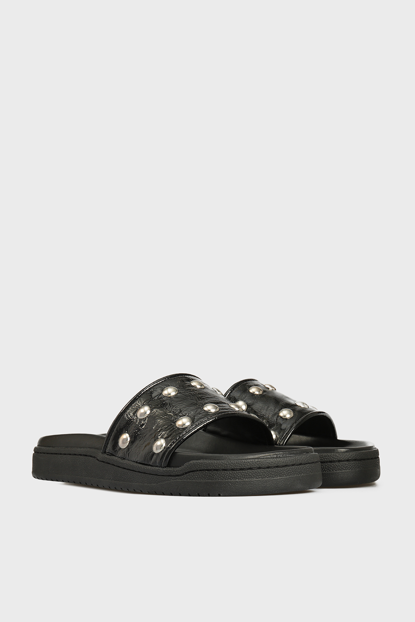 Женские черные слайдеры 8