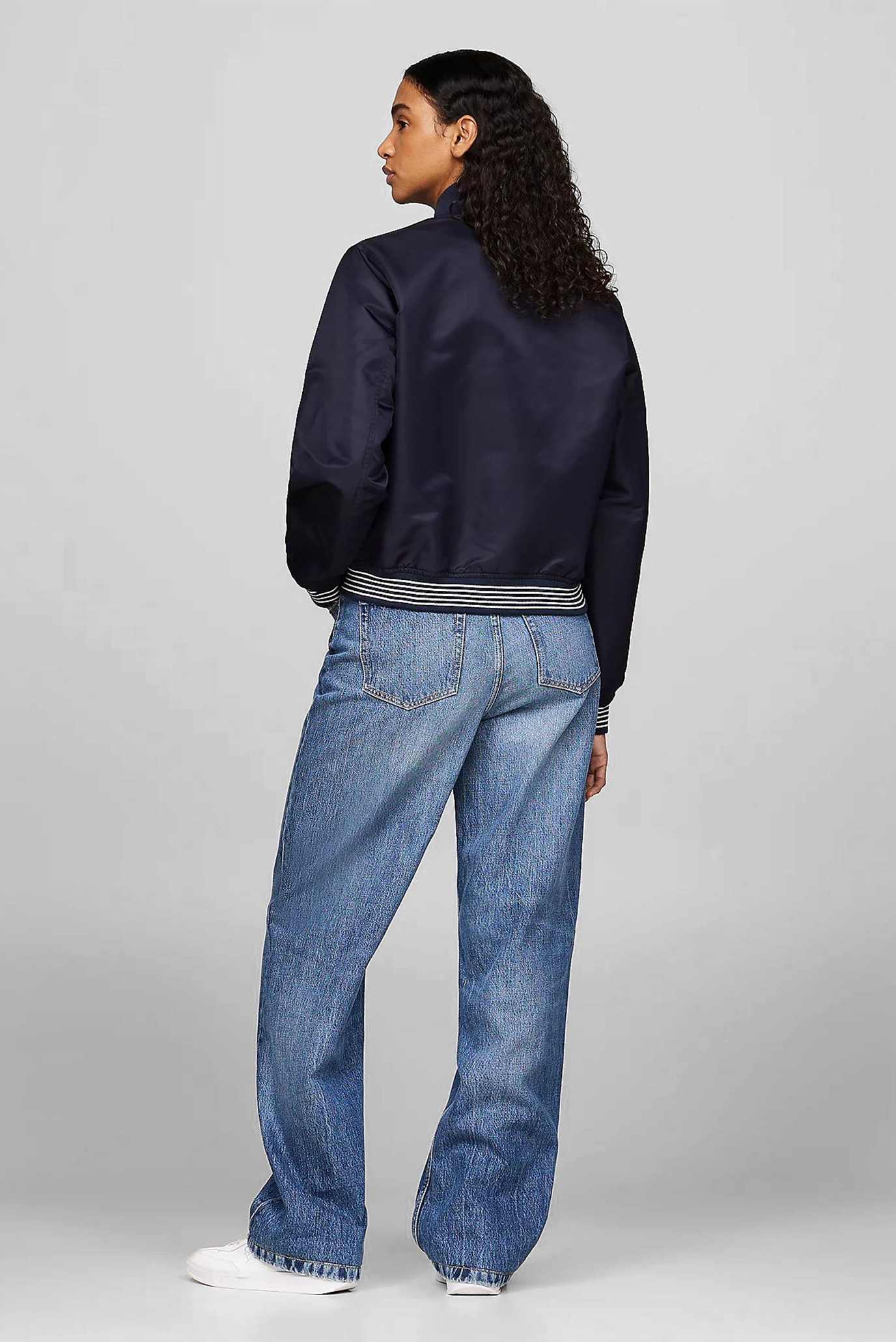 Женский темно-синий бомбер NON-PADDED VARSITY BOMBER JACKET 3