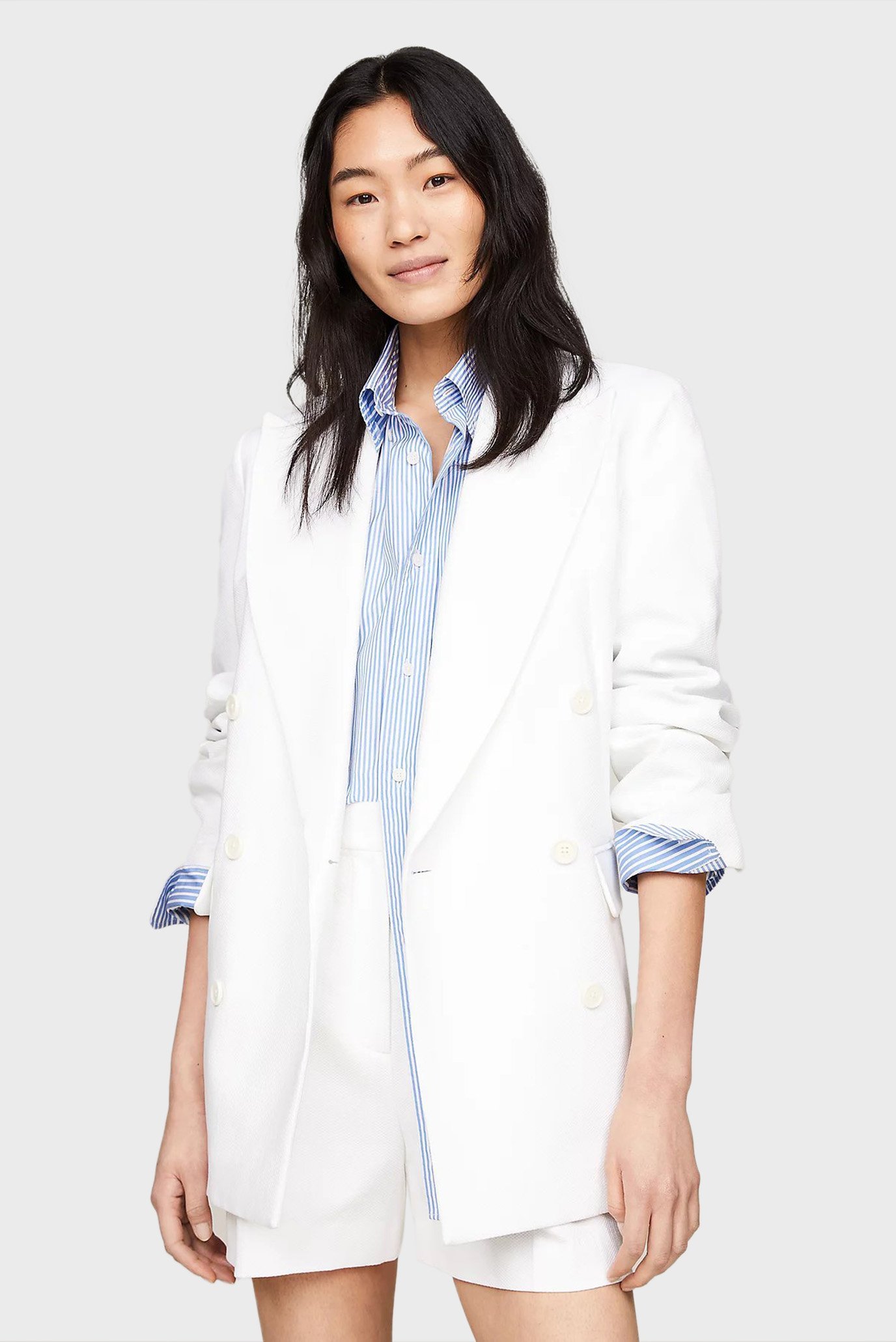 Женский белый жакет THC CC PIQUE DB 7