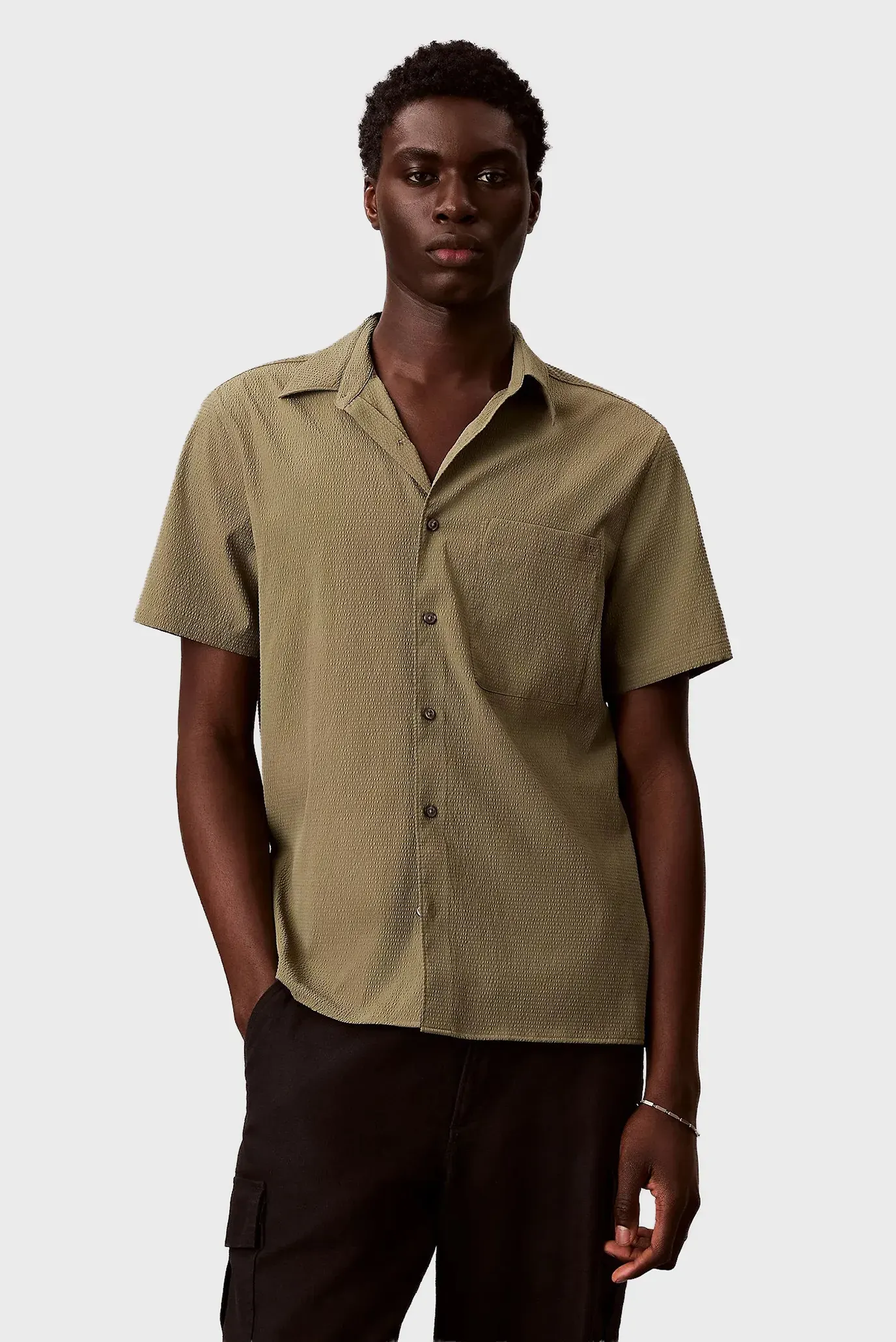 Рубашка с коротким рукавом SS SOLID SEERSUCKER CLASSIC SHIR 1