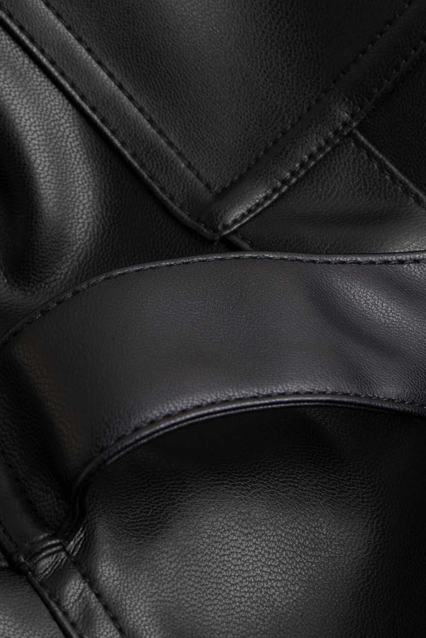 Штаны FAUX LEATHER HIGH RISE STRAIGHT 6