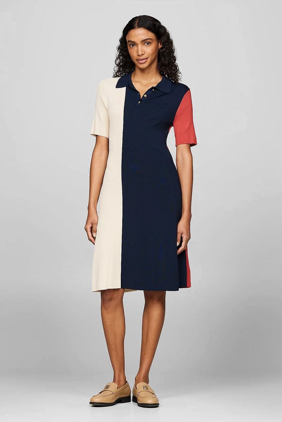 Платье RIB STRIPES POLO SS SWT DRESS