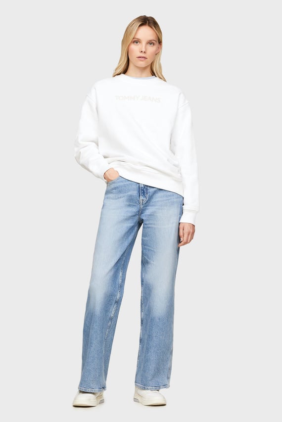 Женский белый свитшот TJW RLX BOLD CLASSIC CREW EXT
