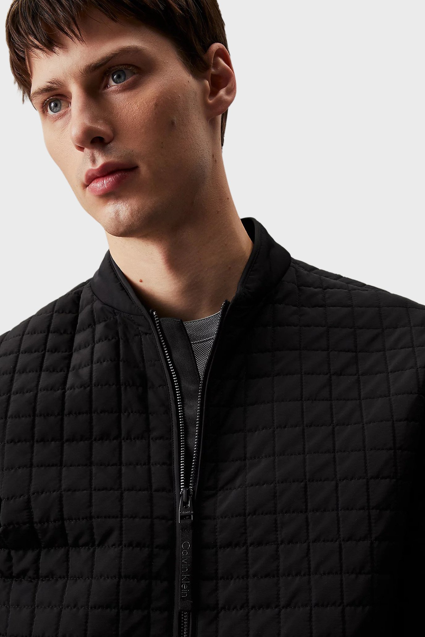 Мужской черный бомбер GRID QUILT BIKER SLW 4