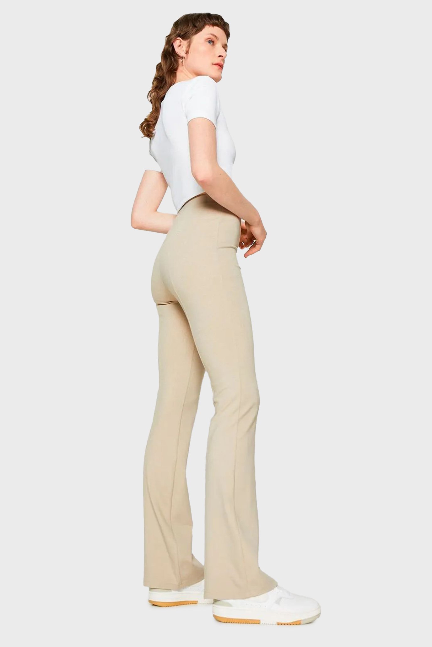 Женские бежевые брюки LOGO ELASTIC MILANO 7