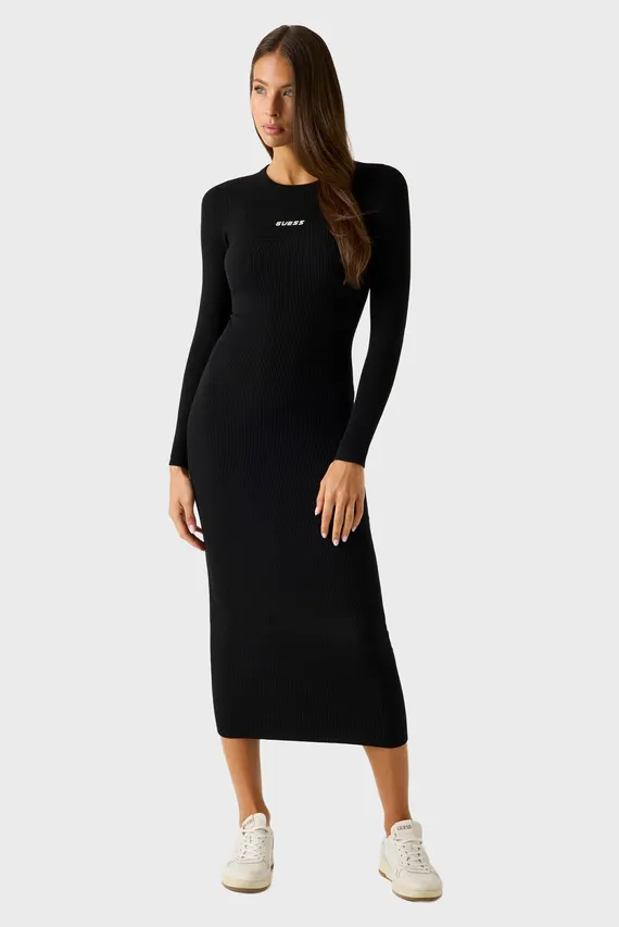 Платье FLAMINIA LS CN RIBBED DRESS SW Guess