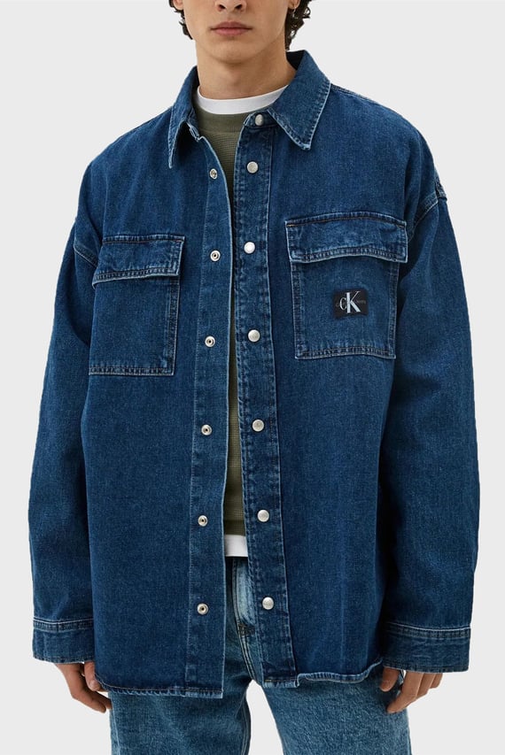 Рубашка OVERSIZED LINEAR DENIM SHIRT