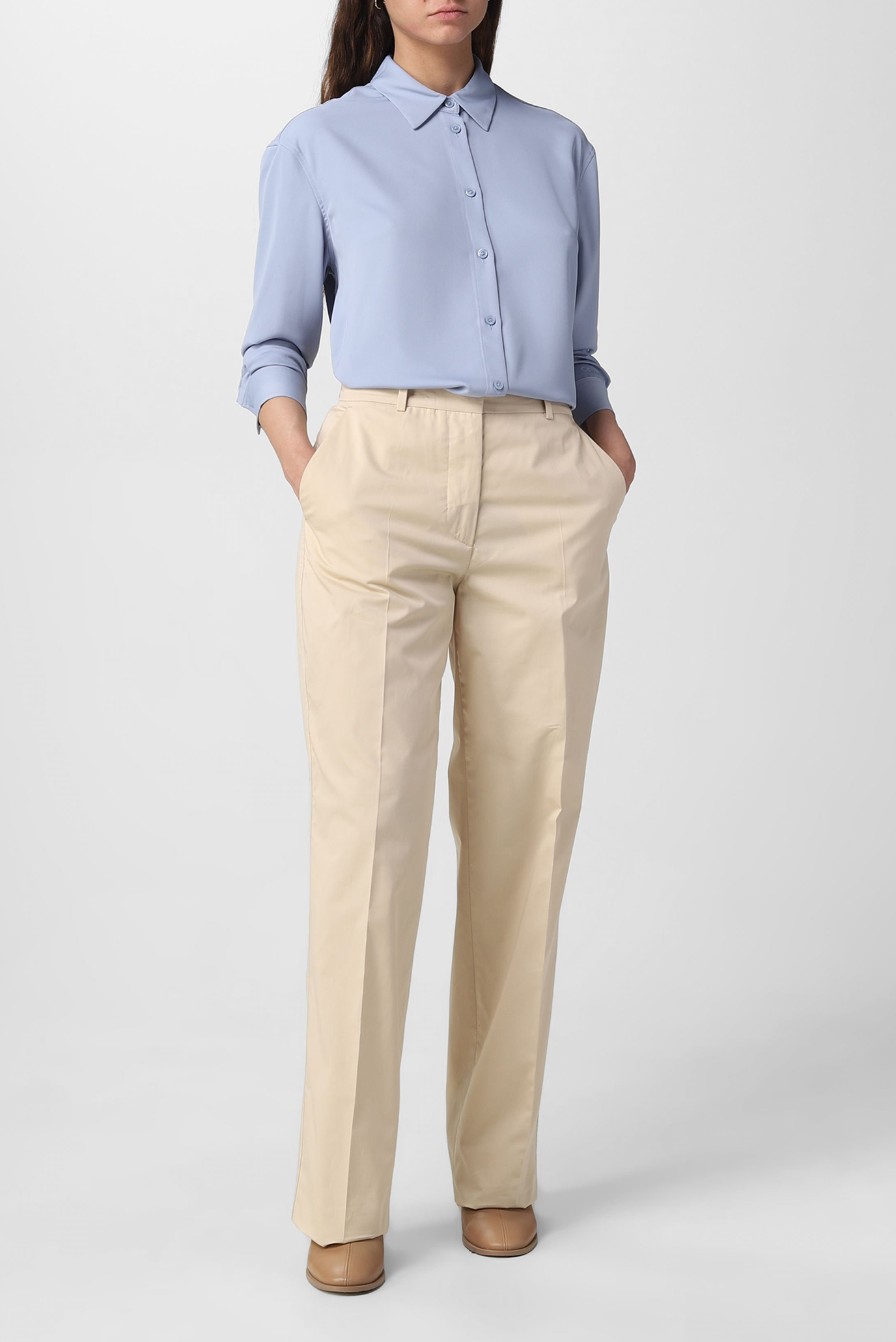 Брюки COTTON ESS SLIM STRAIGHT PANT 3