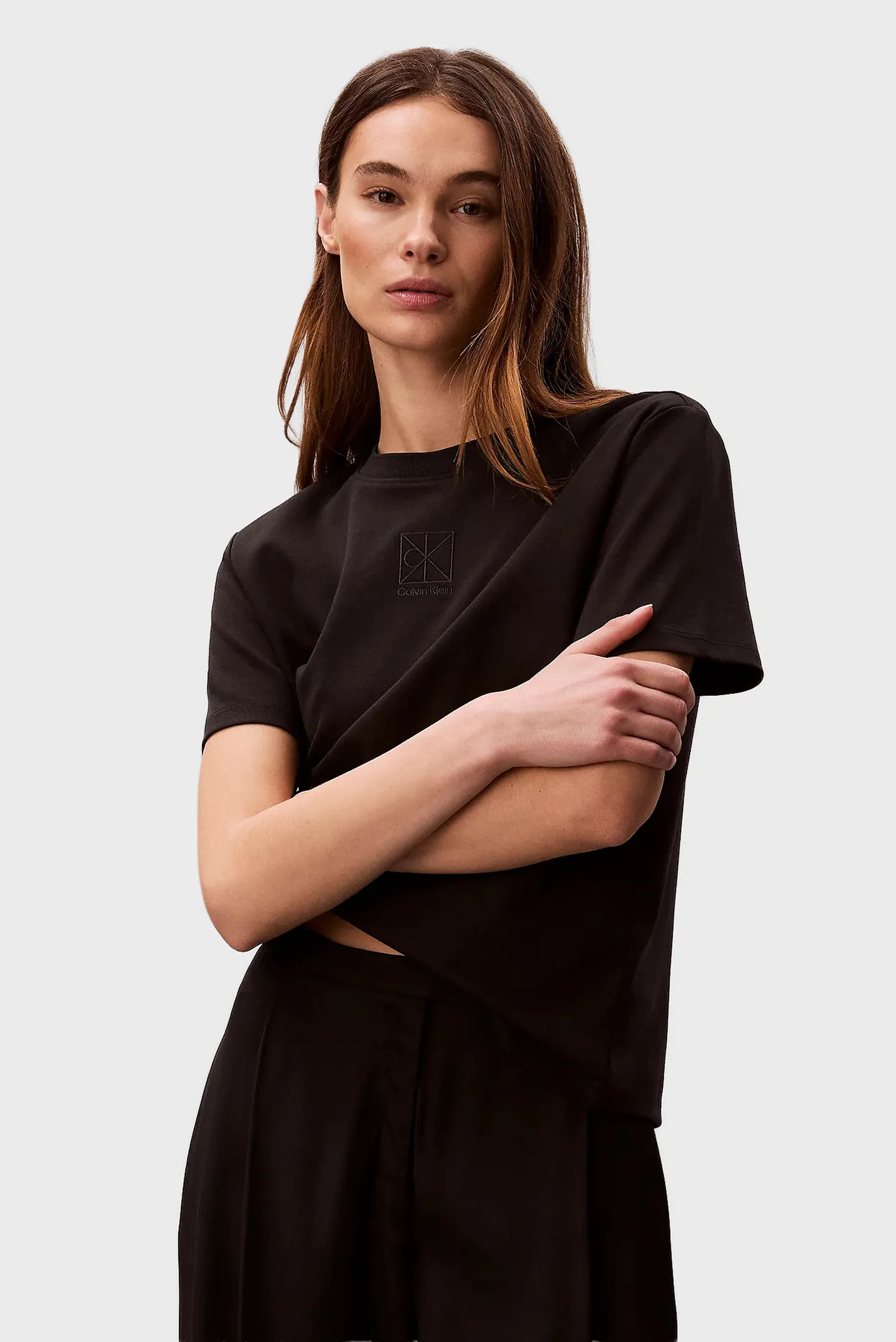 Футболка SS LUX CTN INTERLOCK EMBLEM MOCK 1