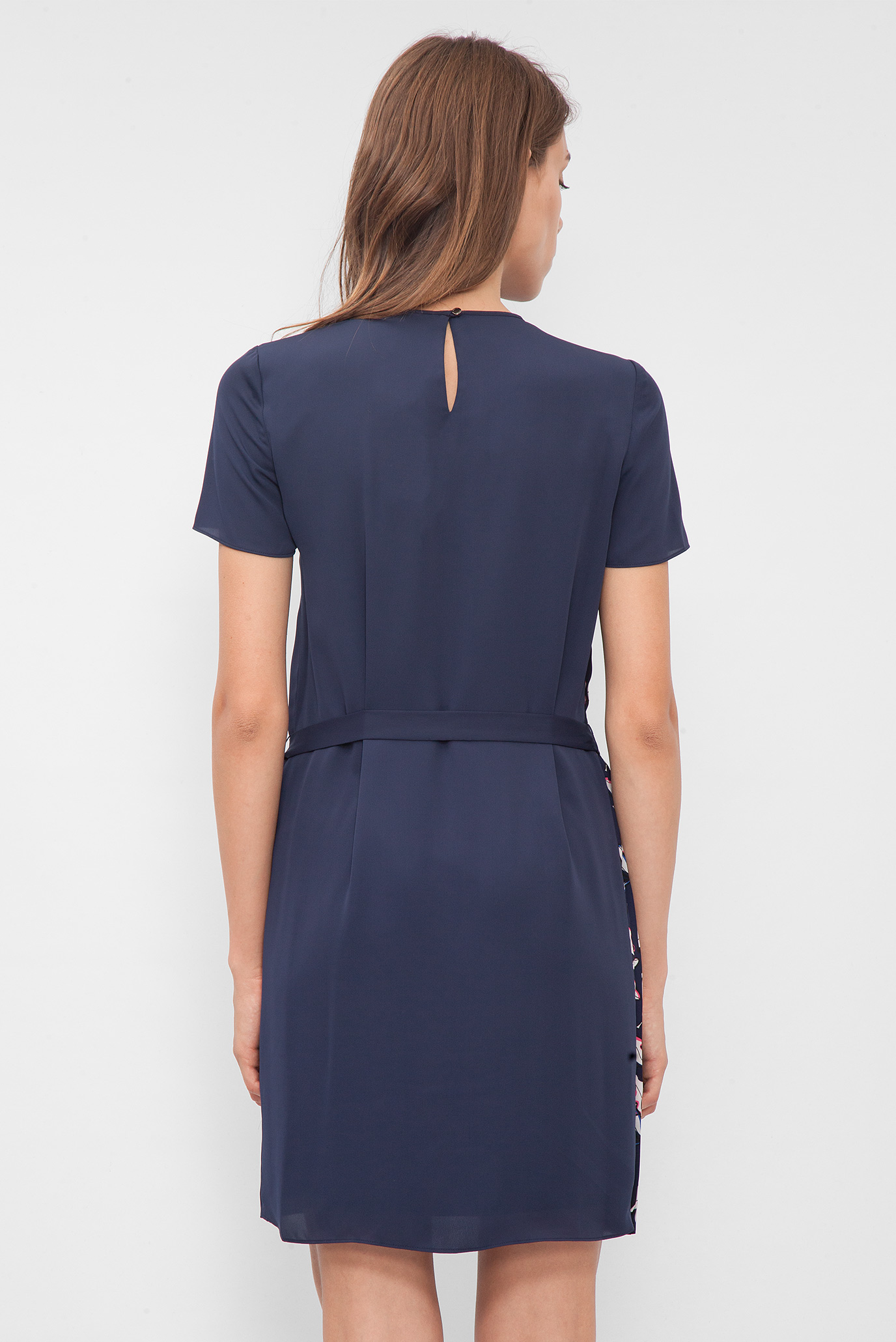 Женское темно-синее платье с принтом 8