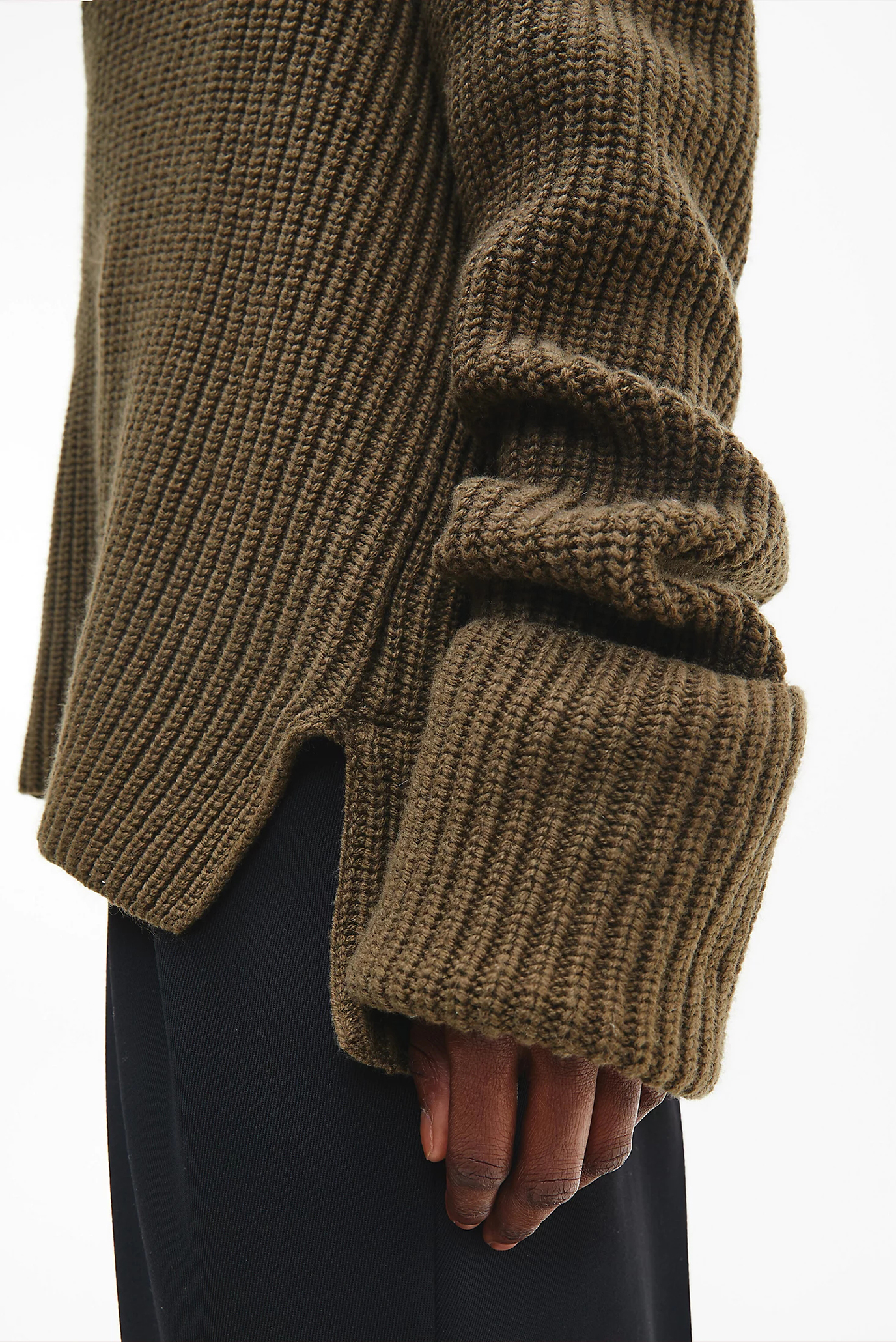 Свитер COTTON BLEND RIB V-NECK SWEATER 4