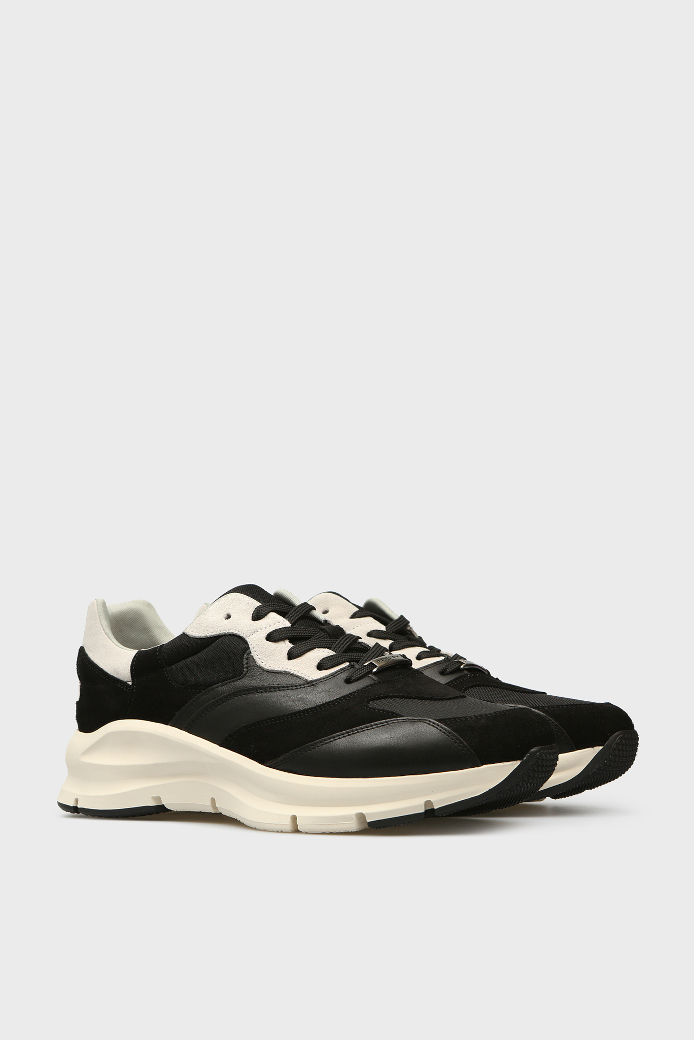 Мужские черные кожаные кроссовки Jarvis 2