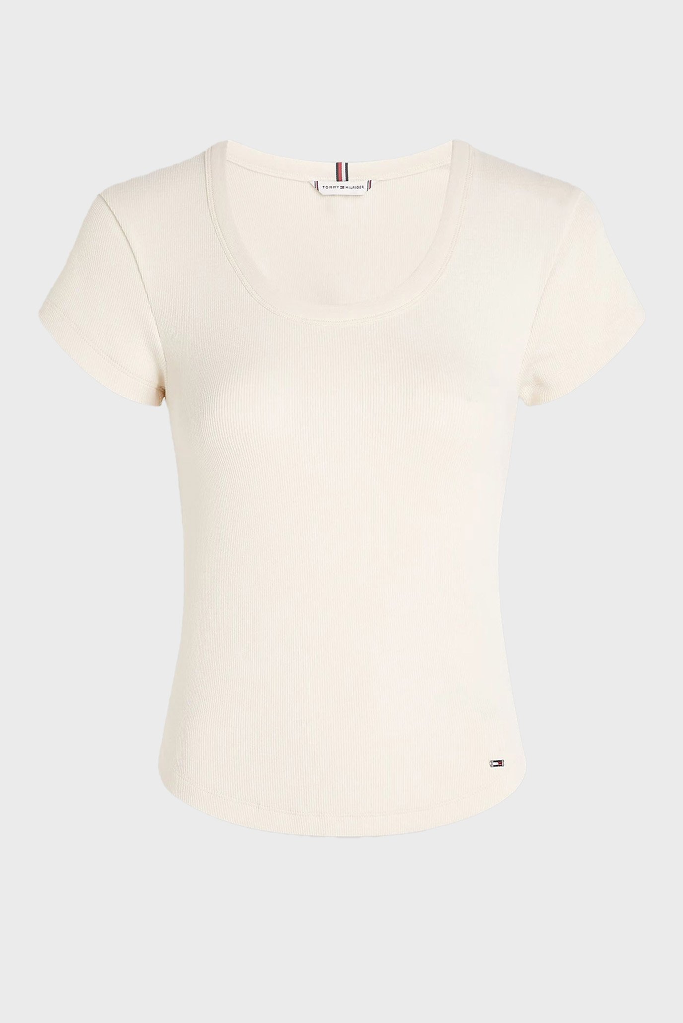 Футболка SLIM RIB SCOOP NK CAP SLVTommy Hilfiger Футболка SLIM RIB SCOOP NK CAP SLV 5