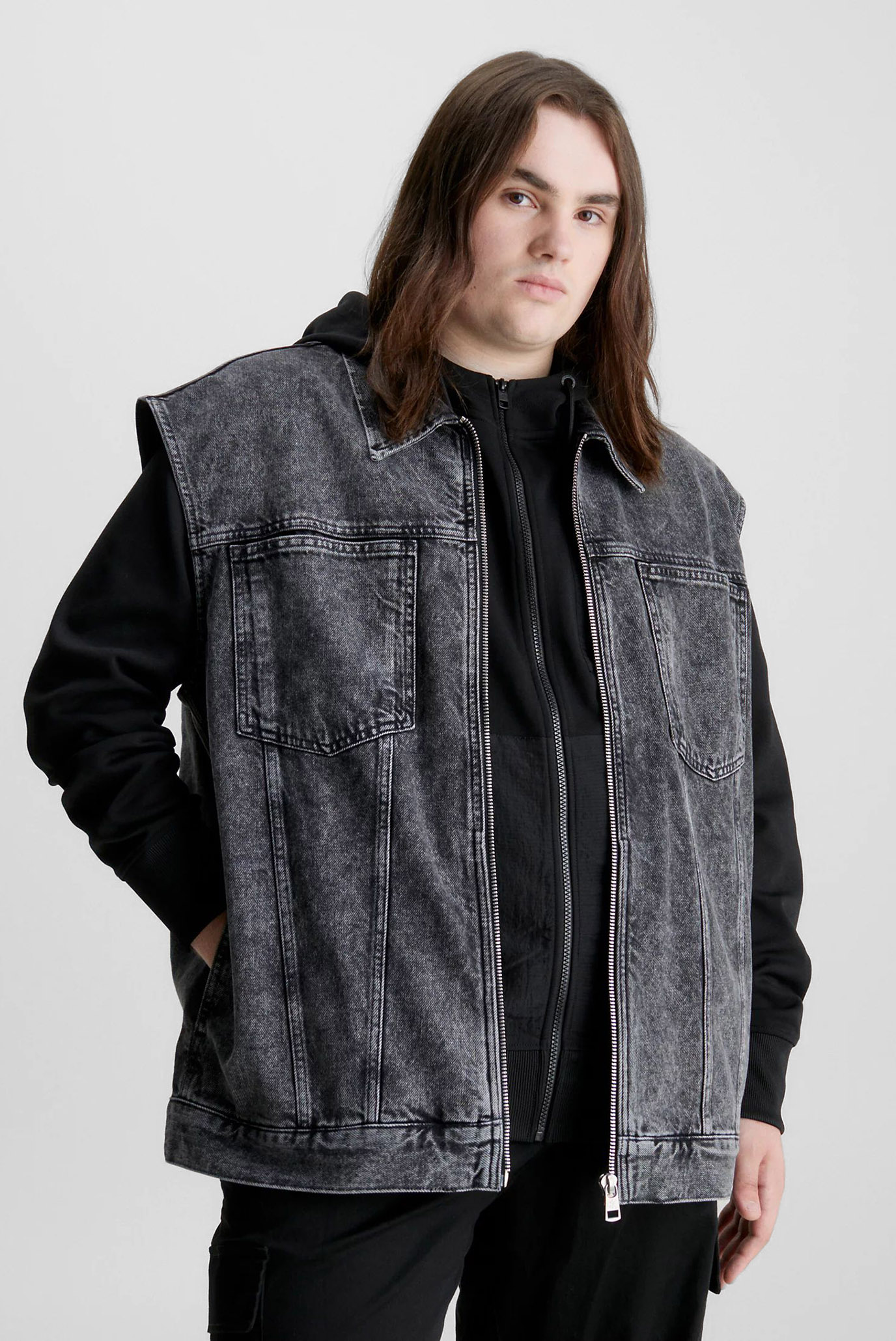 Жилет OVERSIZED ZIP DENIM VEST 3