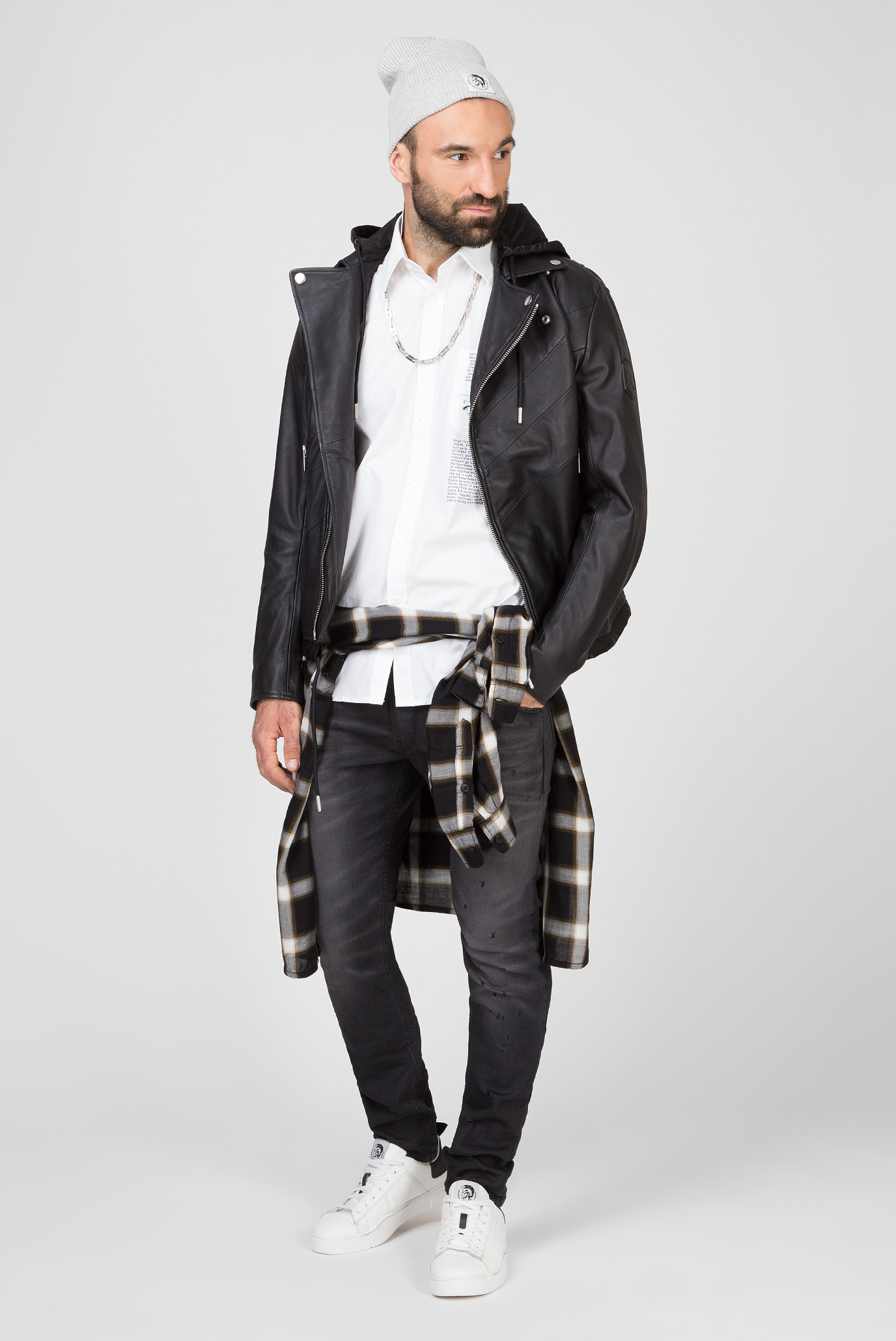 Мужские черные джинсы KROOLEY CB-NE 10