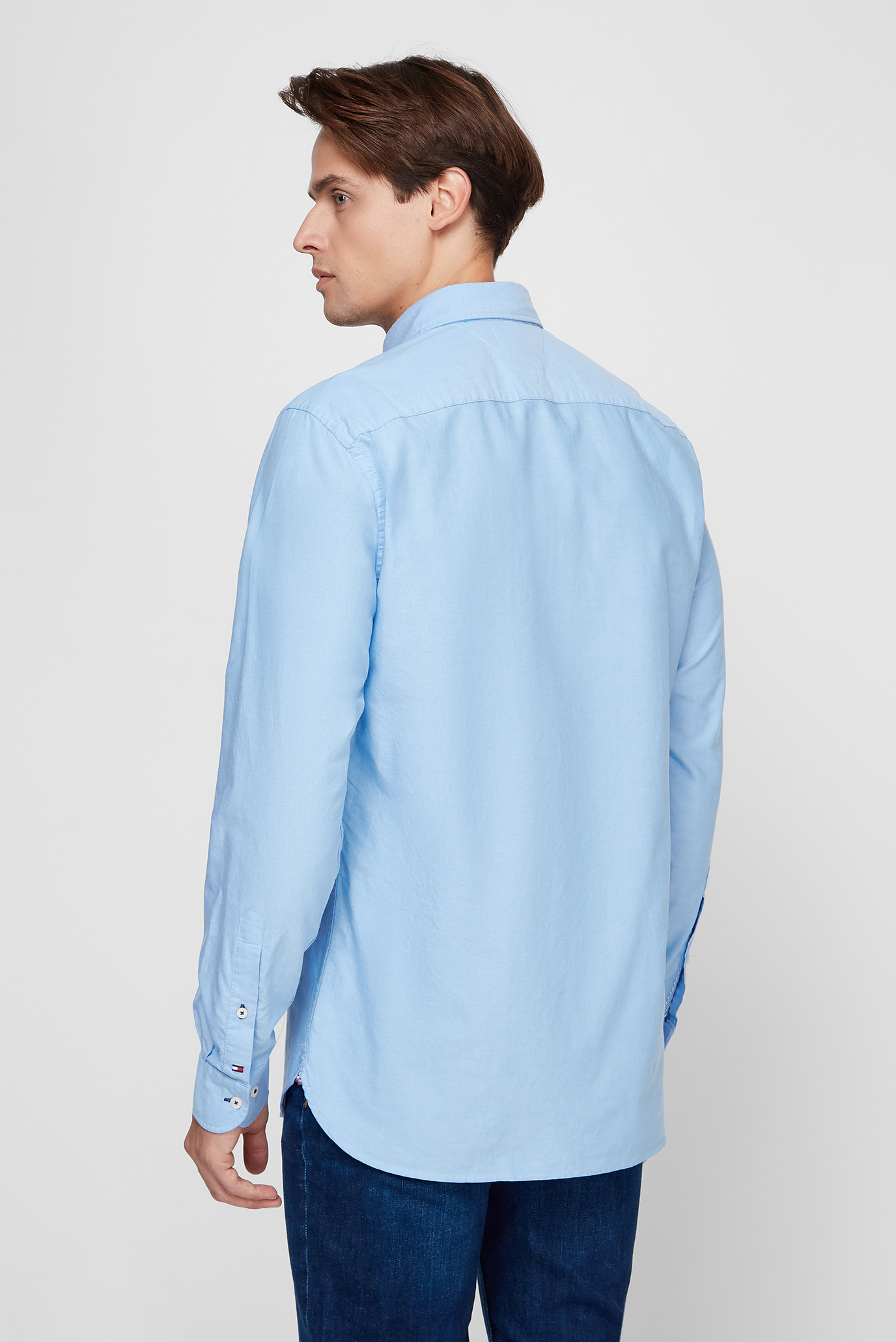 Мужская голубая рубашка ENGINEERED STRIPE OXFORD 4